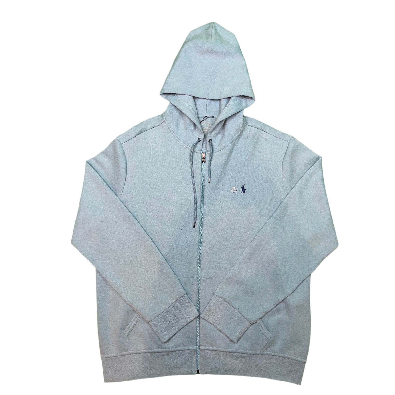 Polo Baby Blue Zip Up Hoodie