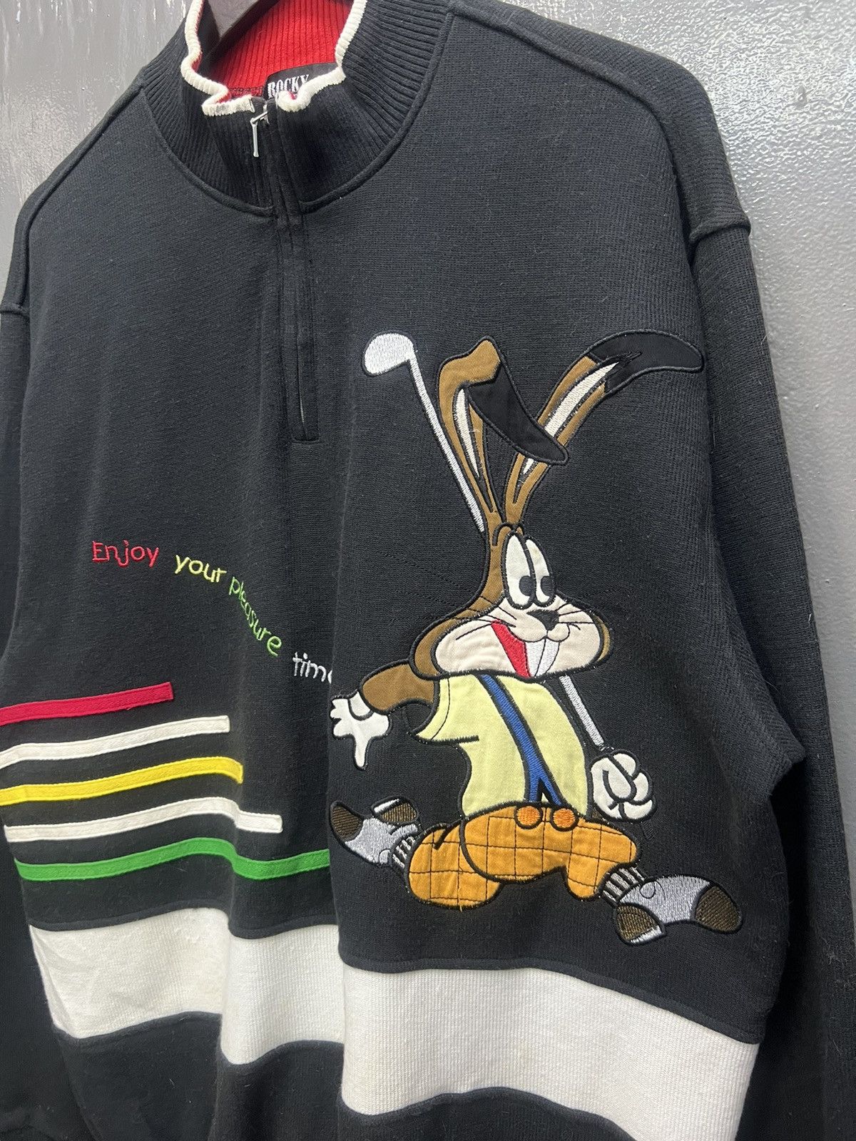 Cartoon Network Vintage Rocky Rabbit Half Zipper Sweatshirt Size US L / EU 52-54 / 3 - 4 Thumbnail