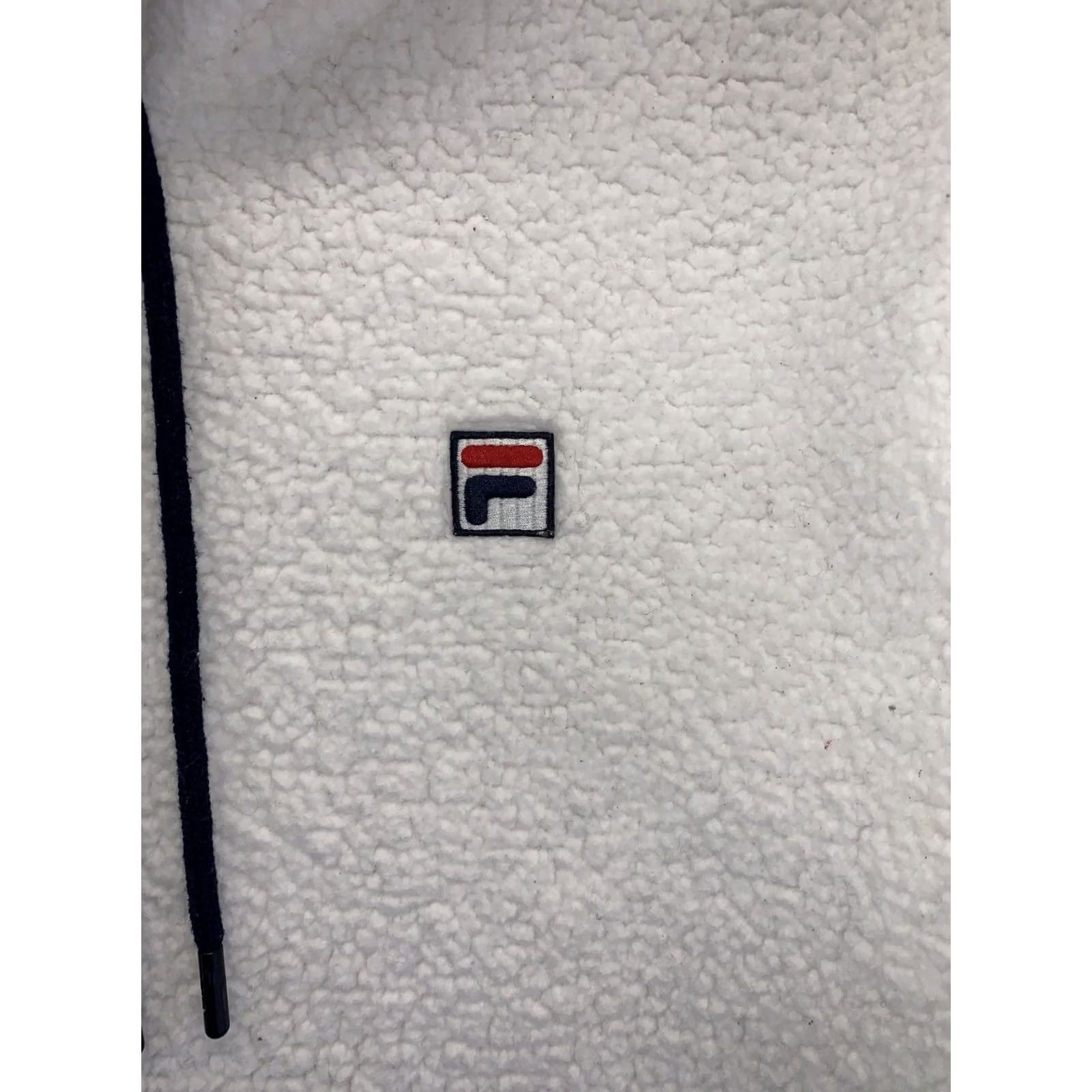 Fila FILA Hoodie Womens Pullover Fleece White 90s Logo Retro Casual Size M Size M / US 6-8 / IT 42-44 - 2 Thumbnail