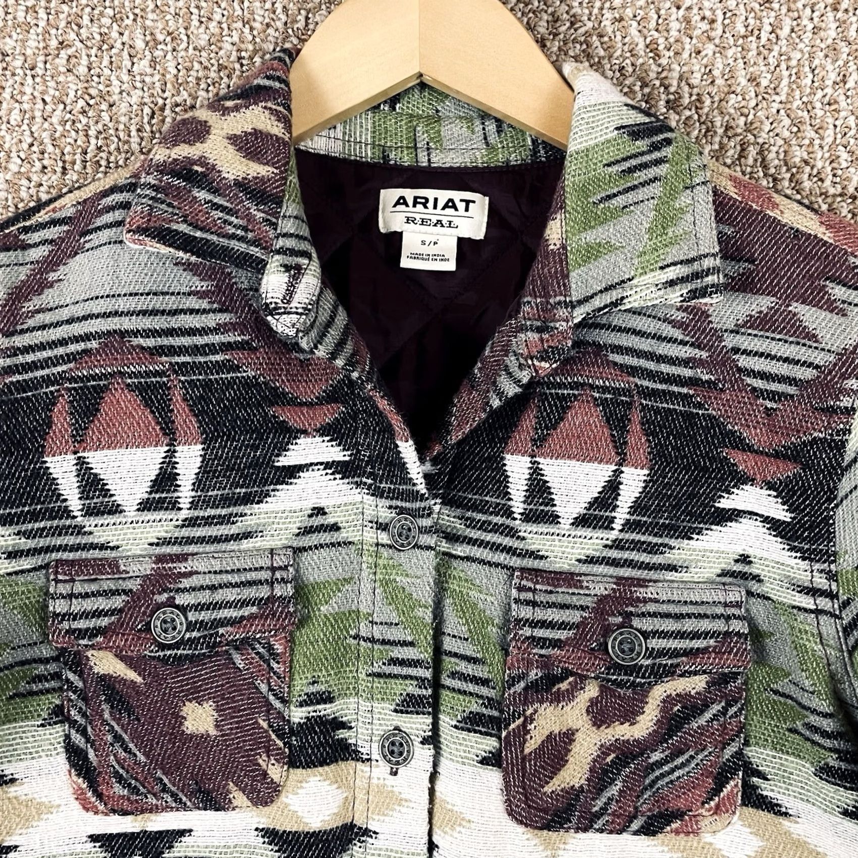 Ariat Ariat Real Equestrian Jacket Small Womens Quilted Lined Shacket Multicolor Size S / US 4 / IT 40 - 6 Thumbnail