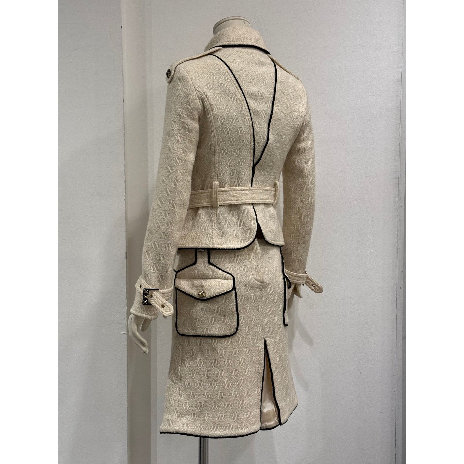 Roberto Cavalli 2000s Roberto Cavalli tweed set jacket & skirt Size M / US 6-8 / IT 42-44 - 9 Thumbnail
