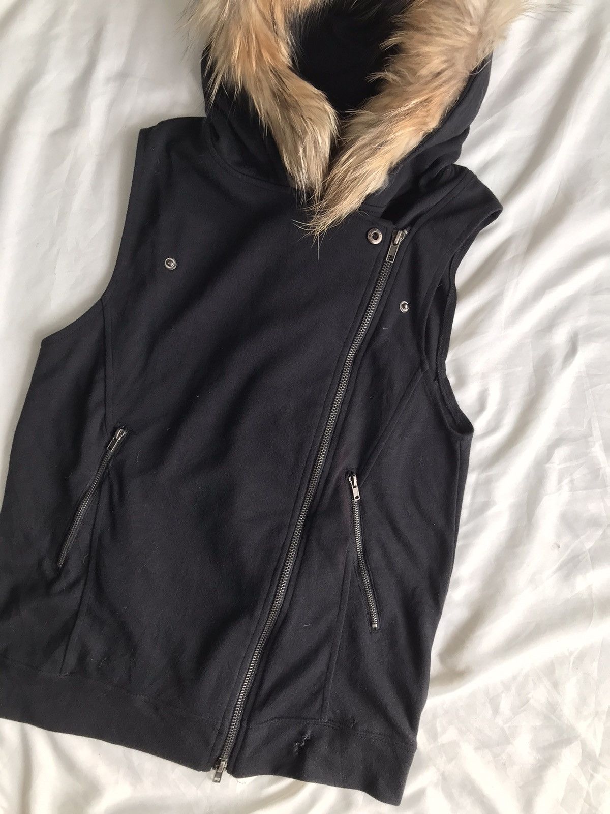Japanese Brand Vintage Fur Hoodie Vest Rockn roll style Size US M / EU 48-50 / 2 - 2 Thumbnail