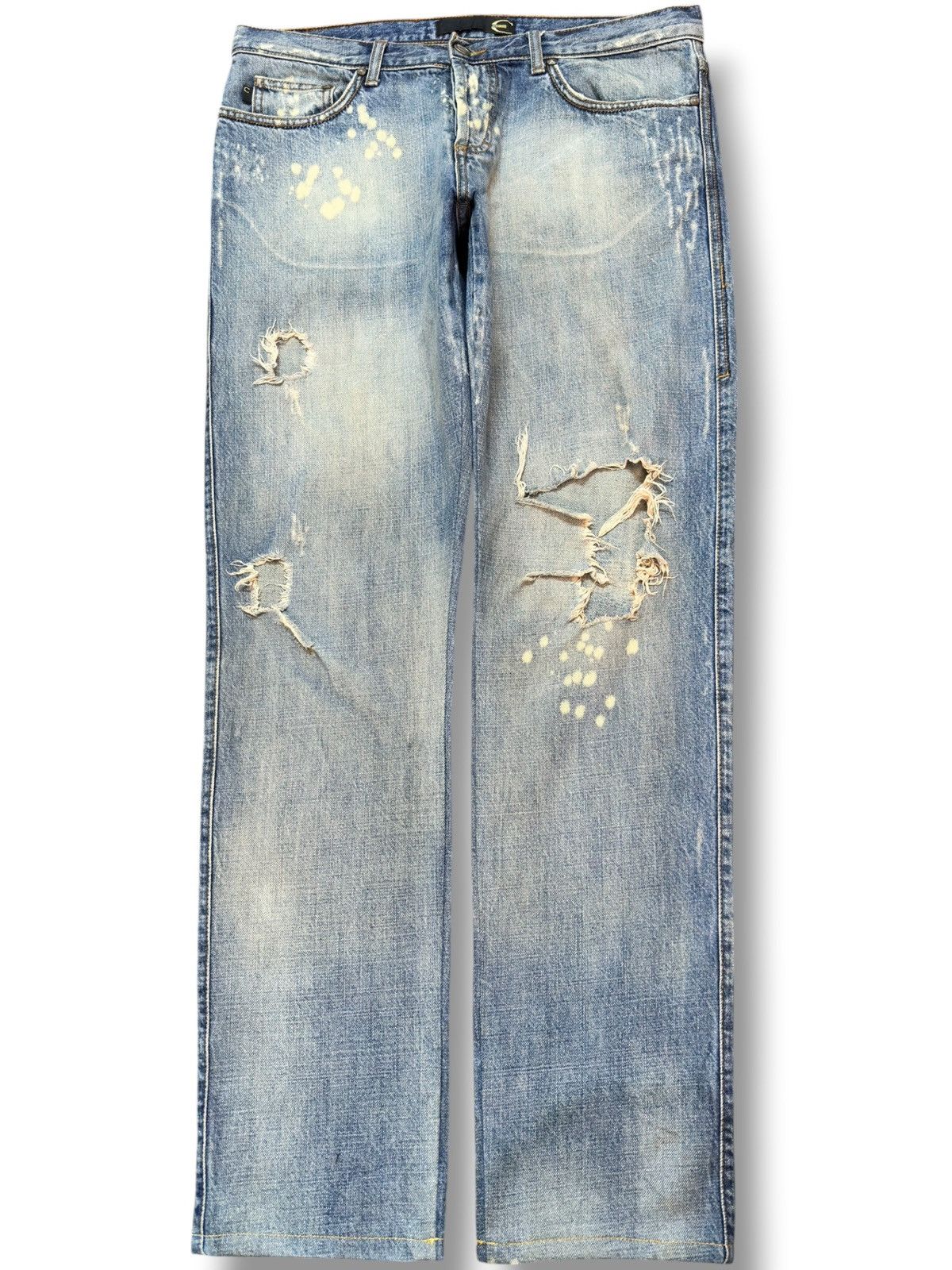 Just Cavalli Vintage Justcavalli Mudwash Ripped Distressed Denim Size US 34 / EU 50 - 1 Thumbnail