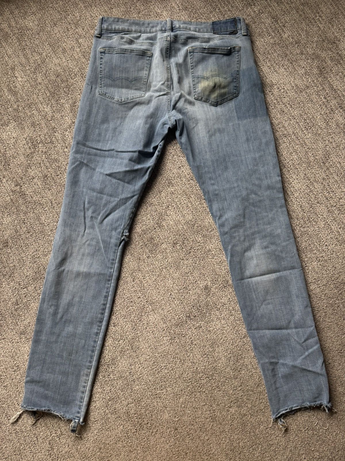 American Eagle Outfitters TALL GUYS!! Distressed Slim Straight Jeans Size US 36 / EU 52 - 4 Thumbnail