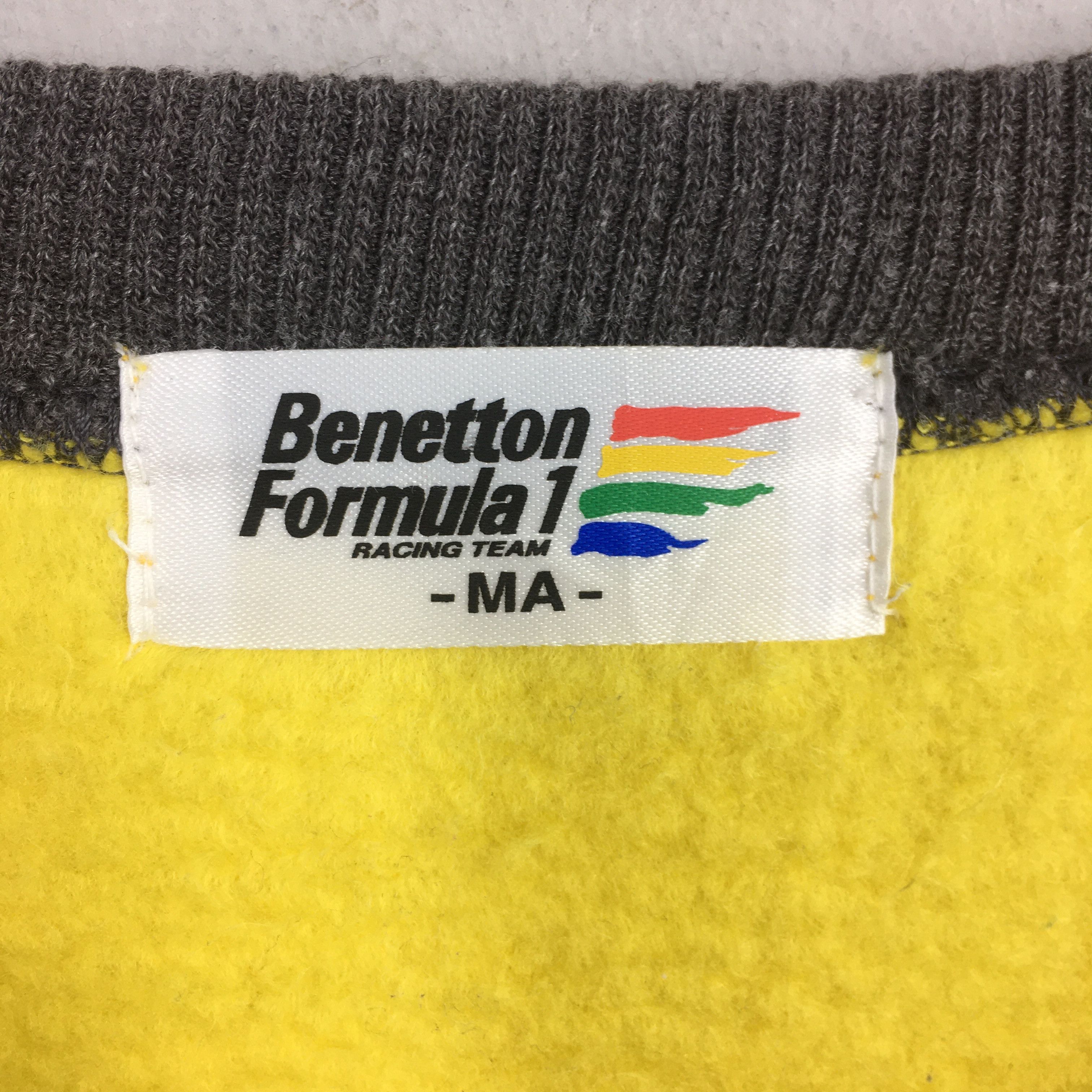 Benetton × Formula 1 Vintage Benetton Formula 1 Yellow Sweatshirt Medium Size US M / EU 48-50 / 2 - 5 Thumbnail