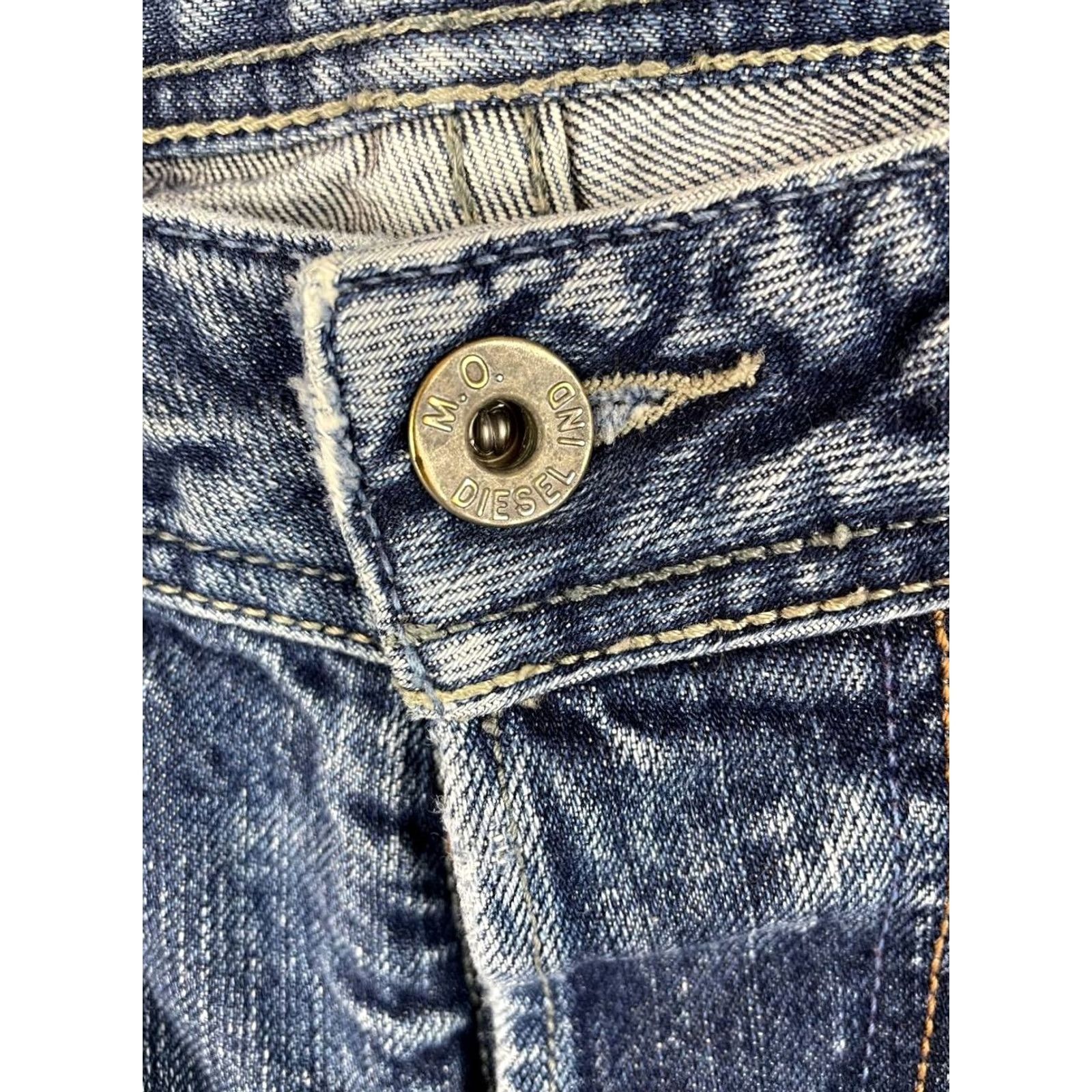 Diesel Diesel Jeans ZAVOR Mens Denim 29 Blue Cotton Straight Leg 5-Pocket Design Size US 29 - 4 Thumbnail