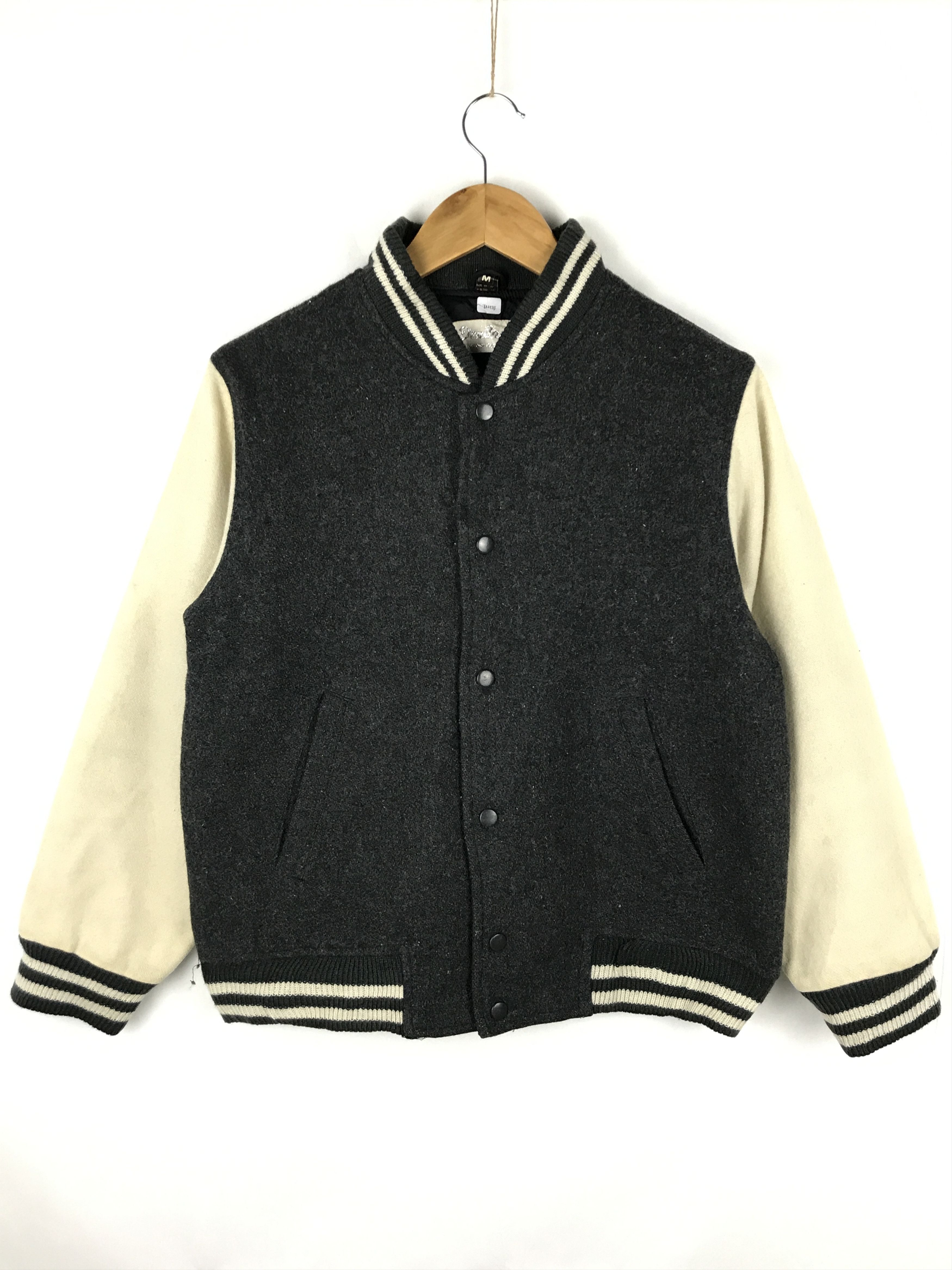 image of Unbrnd x Varsity Jacket Unbrand Varsity Jacket in Black, Men's (Size Small)