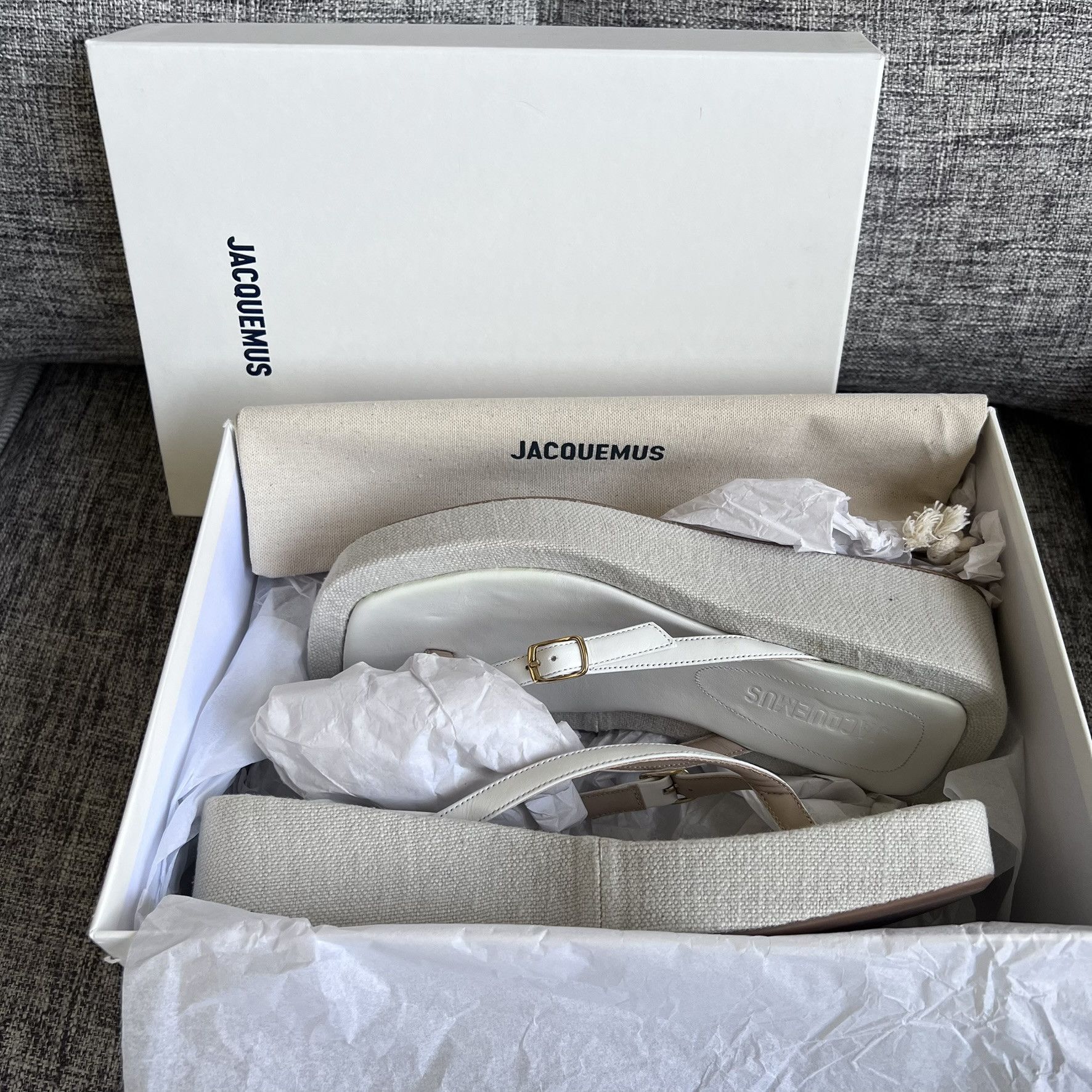 Jacquemus Jacquemus Les Tatanes Lin Platform Sandals Size IT37 Size US 7 / IT 37 - 10 Thumbnail