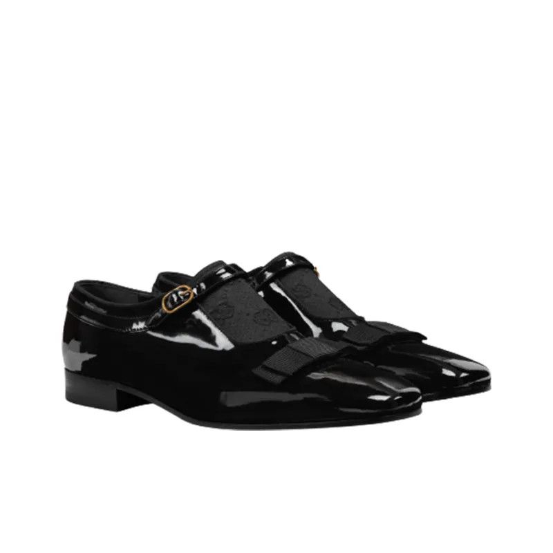 Gucci o1s1wg110125 Loafers With GG Canvas in Black Size US 6.5 / EU 39-40 - 2 Thumbnail