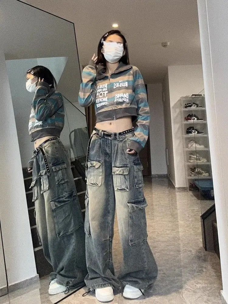 Japanese Brand × Vintage Jean women y2k baggy Multi-pocket design high-street cargo Size 25" / US 0 / IT 36 - 3 Thumbnail