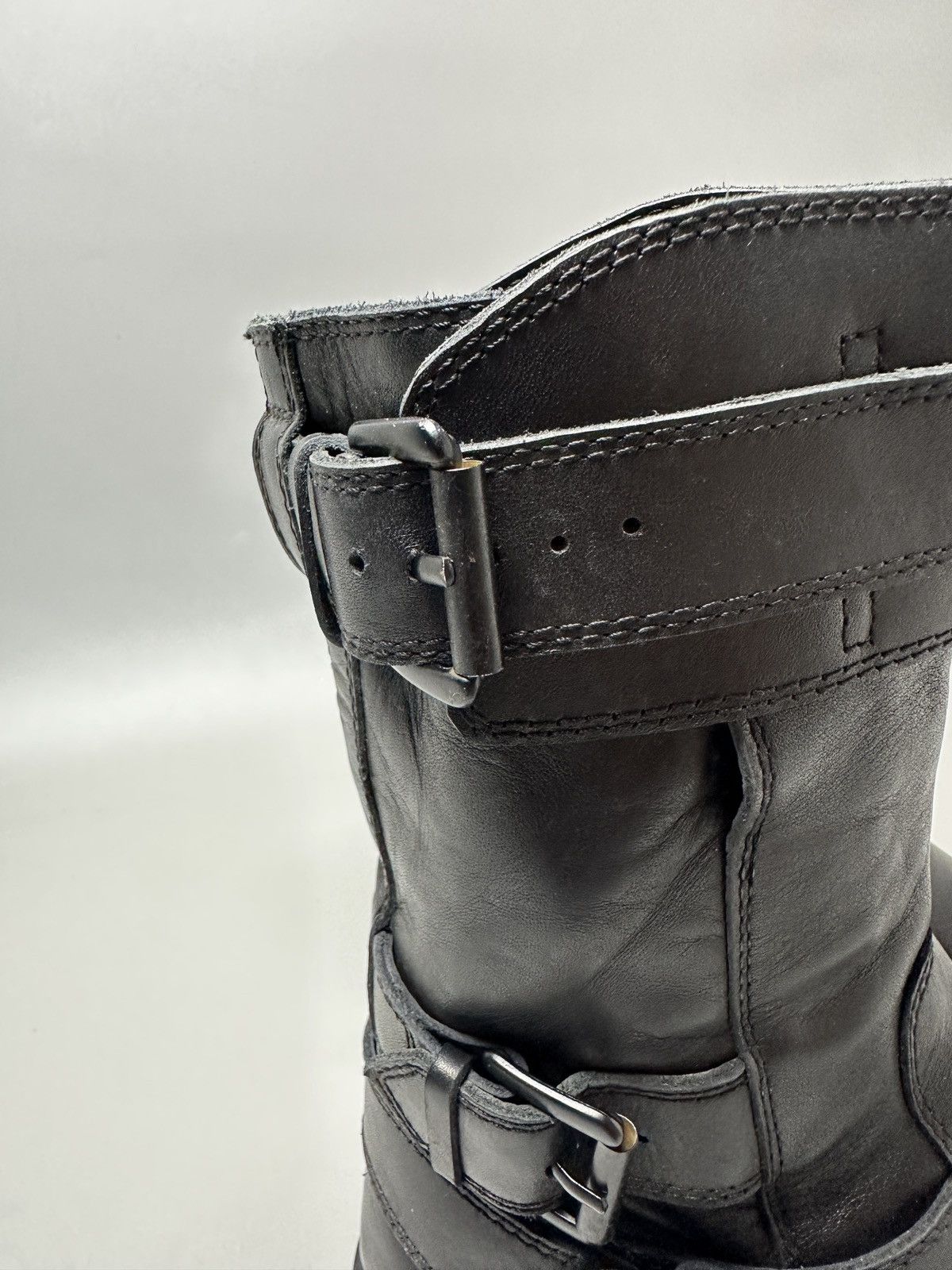 Ann Demeulemeester Ann Demeulemeester— Leather Moto Biker Boots Size US 5 / IT 35 - 7 Thumbnail