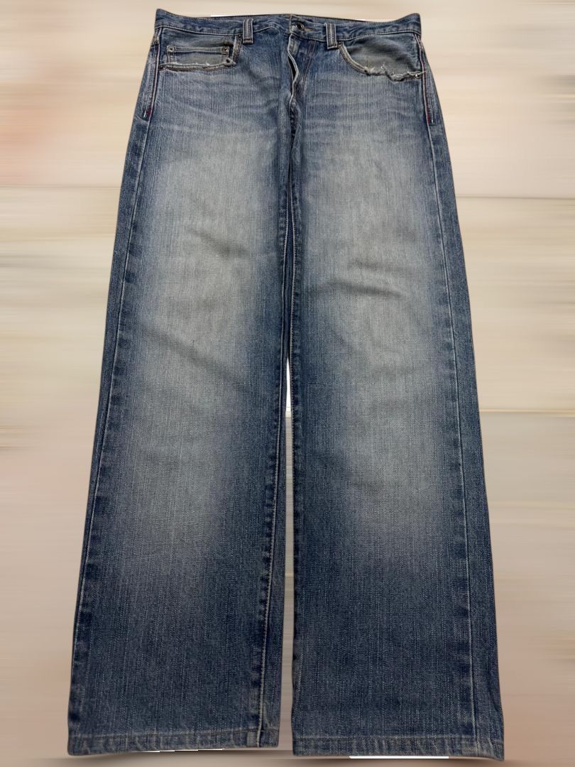 VINTAGE 1990s TOMMY HILFIGER SELVEDGE REDLINE FADED JEANS