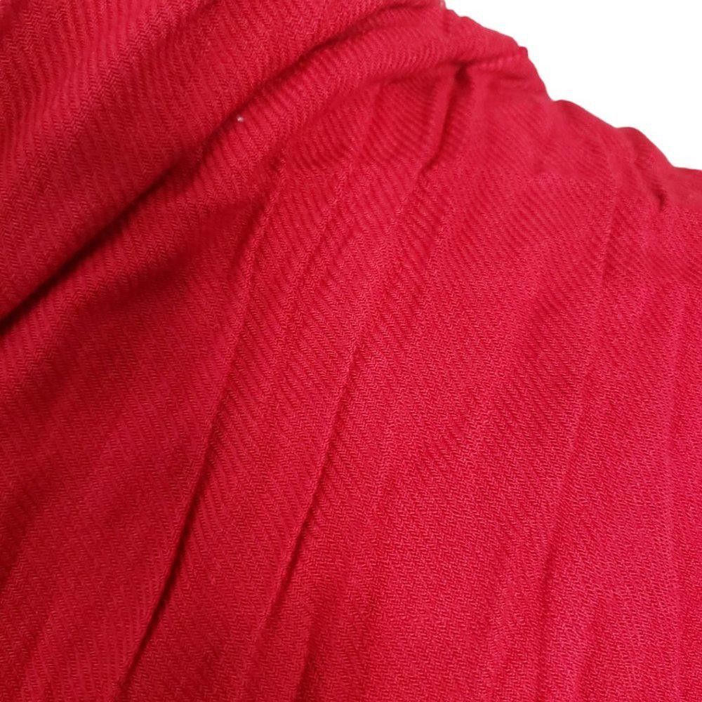 Designer CT849 Red Fringed Ladies Wrap Size ONE SIZE - 4 Thumbnail
