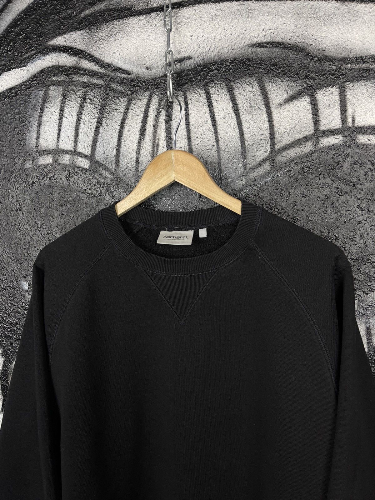 Carhartt Carhartt WIP Chase Sweat Black Basic Sweatshirt Men’s Size L Size US L / EU 52-54 / 3 - 3 Thumbnail