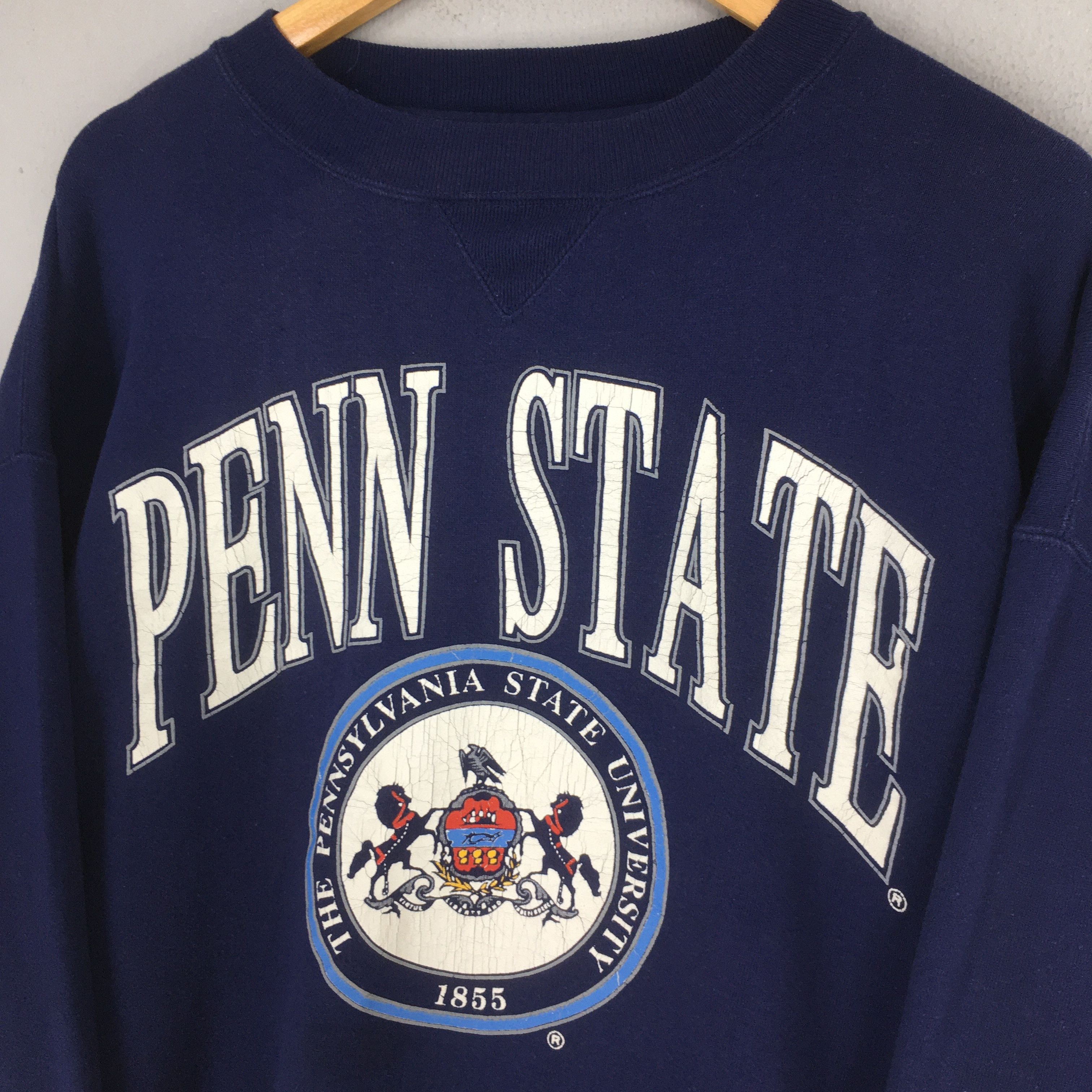 NCAA × Vintage PSU The Pennsylvania State University Blue Sweatshirt XLarge Size US XL / EU 56 / 4 - 3 Thumbnail