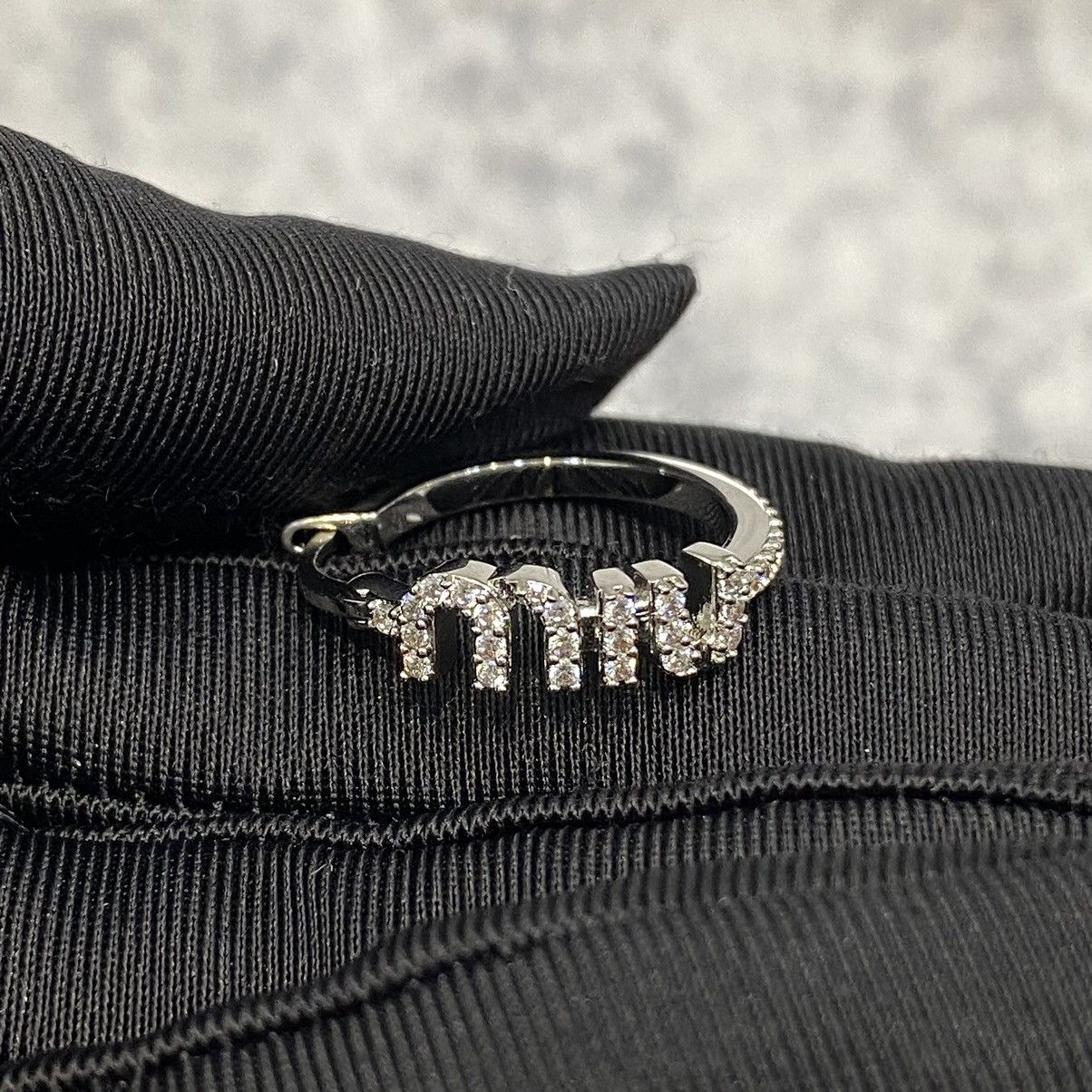 Miu Miu MIU MIU Metal Earrings With Artificial Crystals Size ONE SIZE - 3 Thumbnail