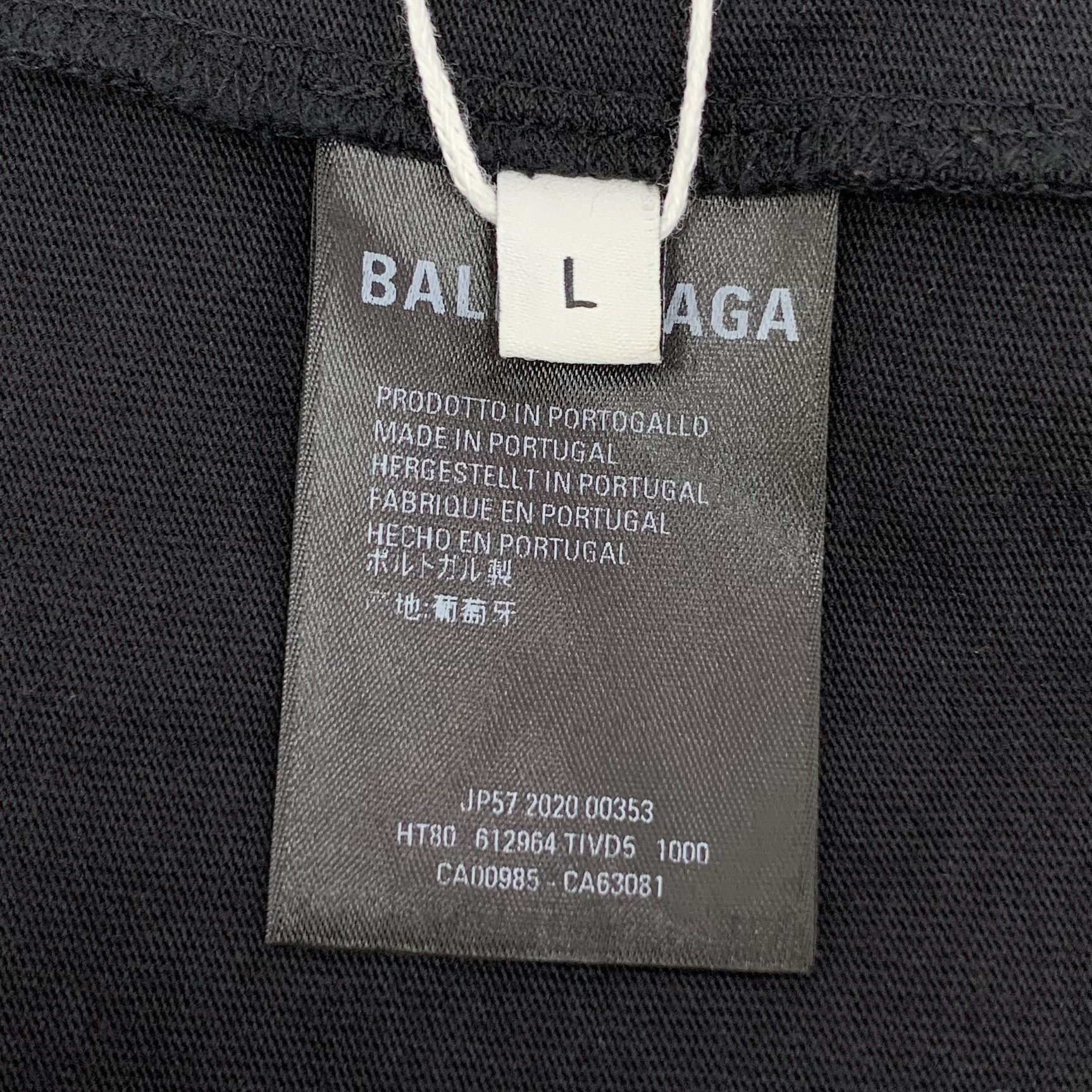 Balenciaga Balenciaga Logo Print Cotton T-Shirt Black (L) Size US L / EU 52-54 / 3 - 6 Thumbnail