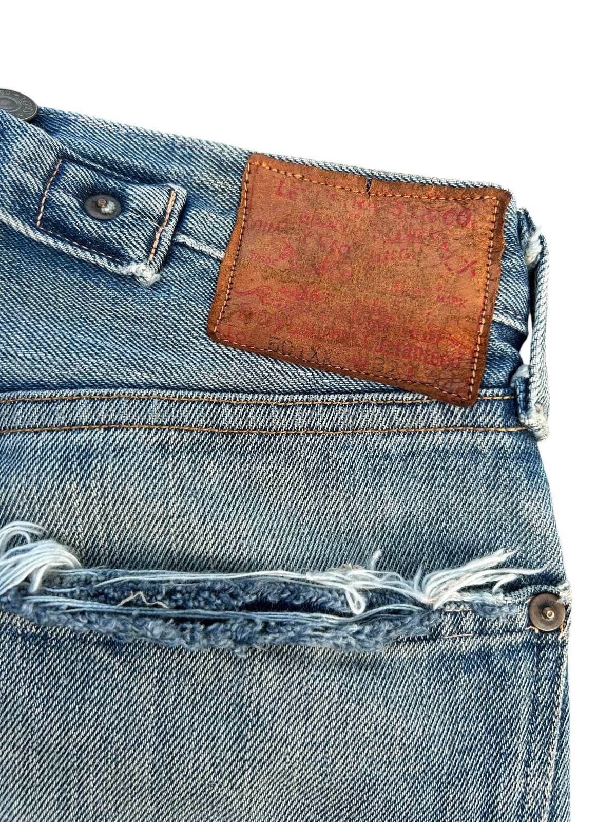 Kapital Vintage Levis Big E Selvedge Buckle Back Thrashed Denim Jean Size US 30 / EU 46 - 14 Thumbnail