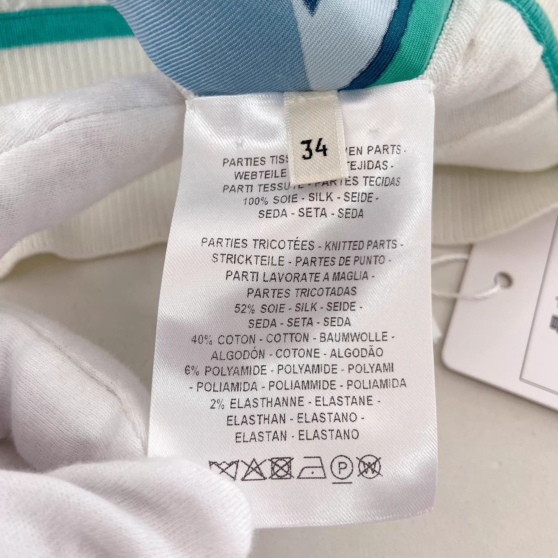 Hermes Hermes blue silk T-shirt 34 Size XS / US 0-2 / IT 36-38 - 8 Thumbnail