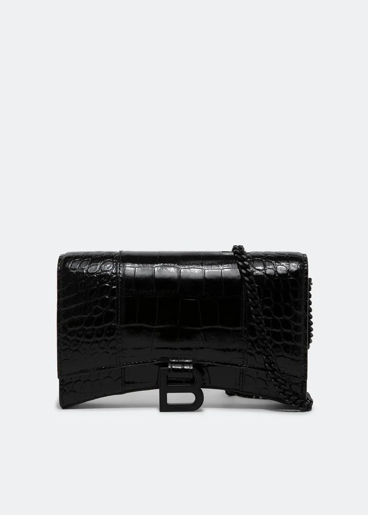 Balenciaga o1bcso1str0126 Size: OS / Hourglass Wallet On Chain Black Size ONE SIZE - 1 Thumbnail