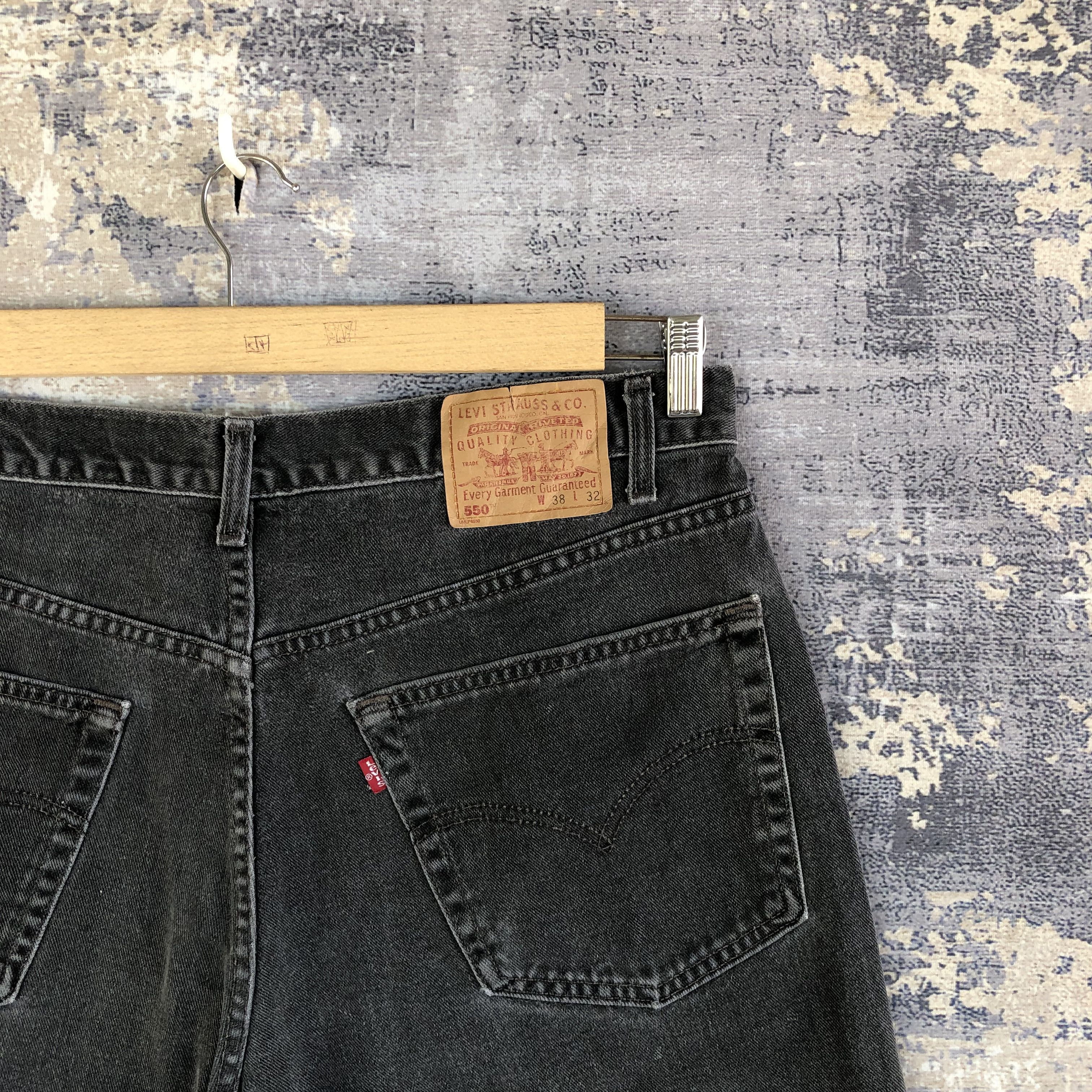 Levi's Vintage Levis 550 Jeans Super Black Levi's Faded Denim Size US 36 / EU 52 - 5 Thumbnail