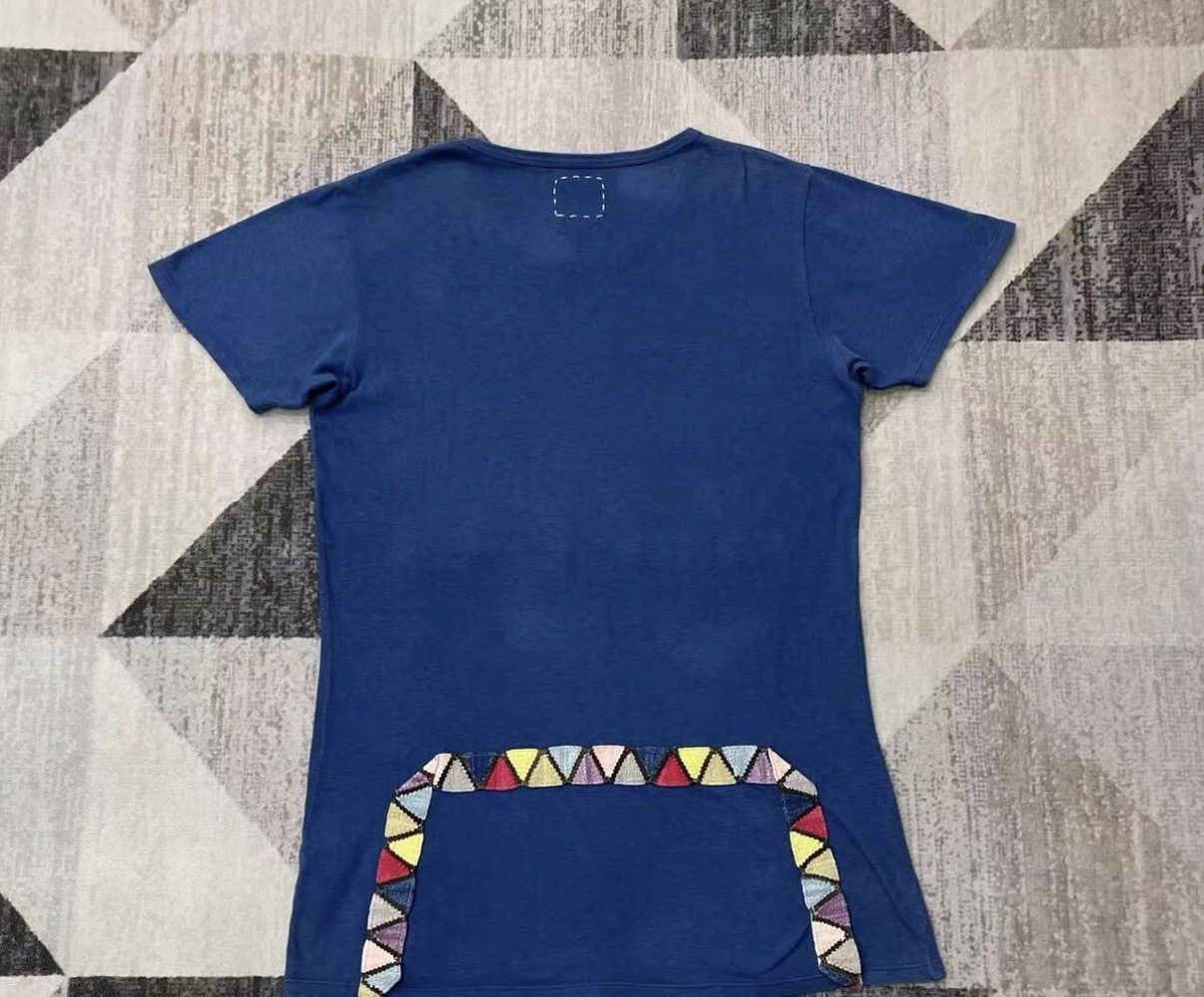 Visvim VISVIM 14AW Limited Indigo Dyed Ethnic Patchwork T-shirt J16 Size US M / EU 48-50 / 2 - 2 Thumbnail