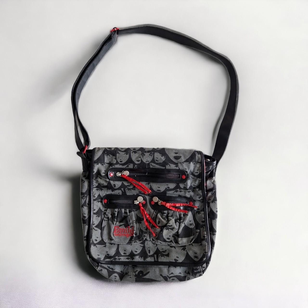 image of Very Vintage Emily The Strange Messenger Bag - 2008,gothic,mallgoth in Grey, Women's