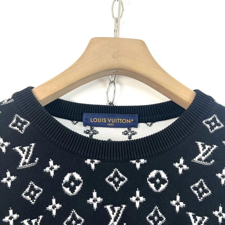 Louis Vuitton Louis Vuitton Black and grey upper gradient logo sweater Size US L / EU 52-54 / 3 - 3 Thumbnail