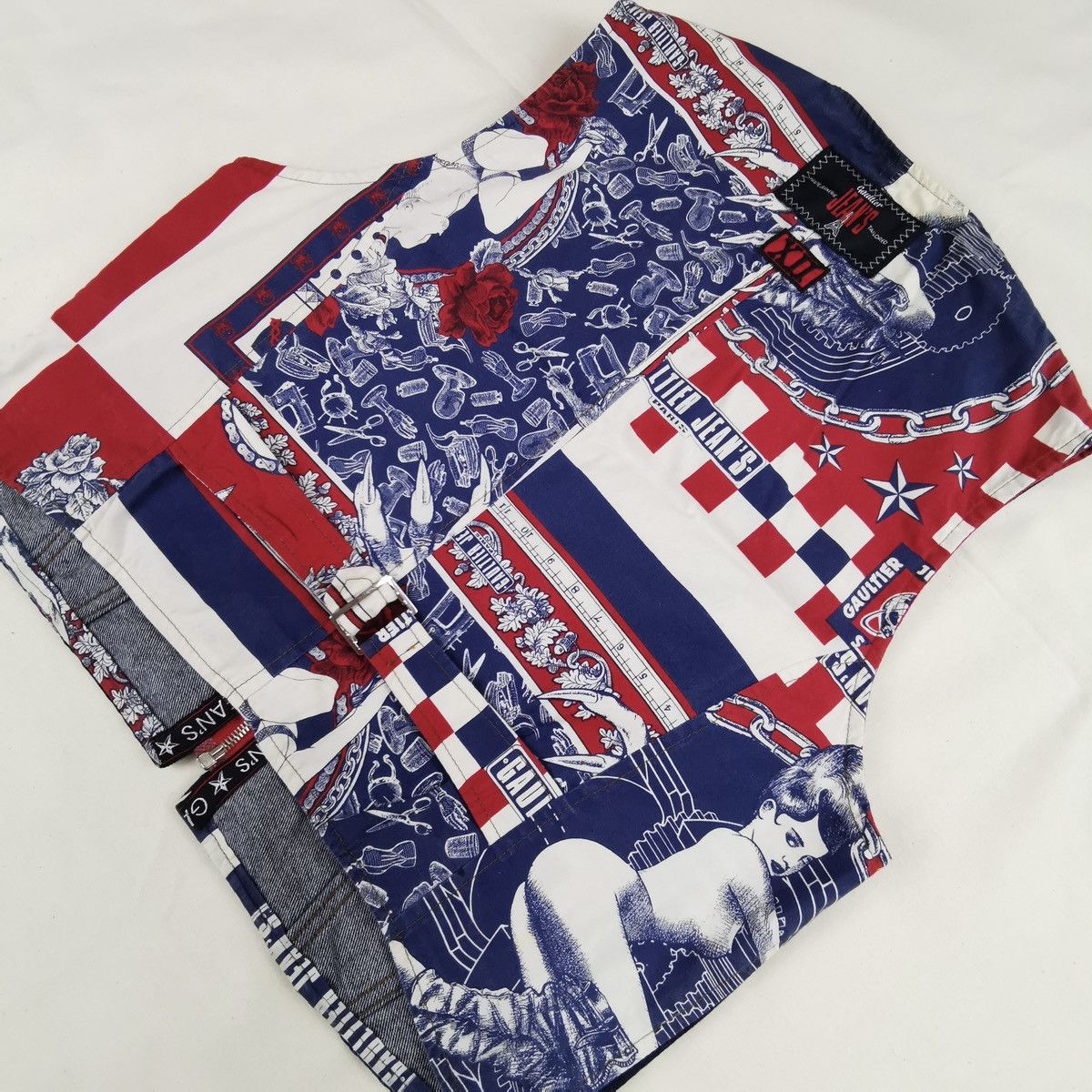 Jean Paul Gaultier SS1994 Jean Paul Gaultier Cowboy Skull Tattoo Vest Vintage Size US M / EU 48-50 / 2 - 3 Thumbnail
