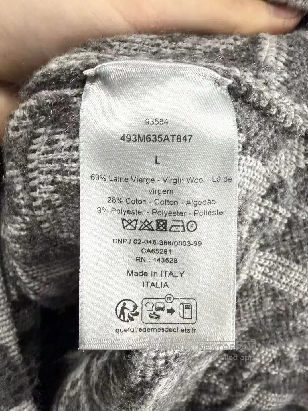 Dior Dior Wool Sweater Arm Zip All-Over Print. Size US L / EU 52-54 / 3 - 4 Thumbnail