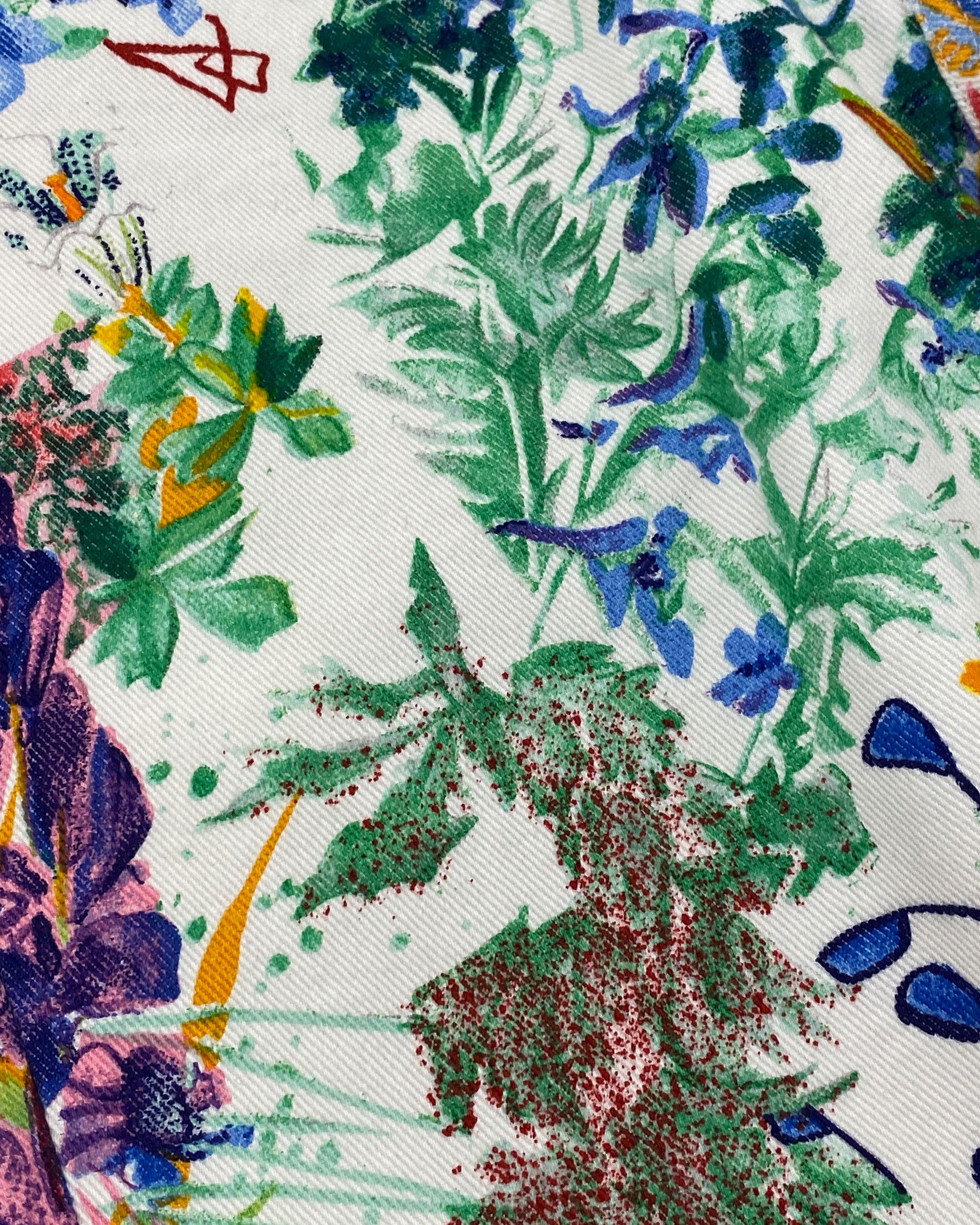 Helmut Lang SS2005 Swiss Flower Print Low Waist Denim Size 28" / US 6 / IT 42 - 5 Thumbnail