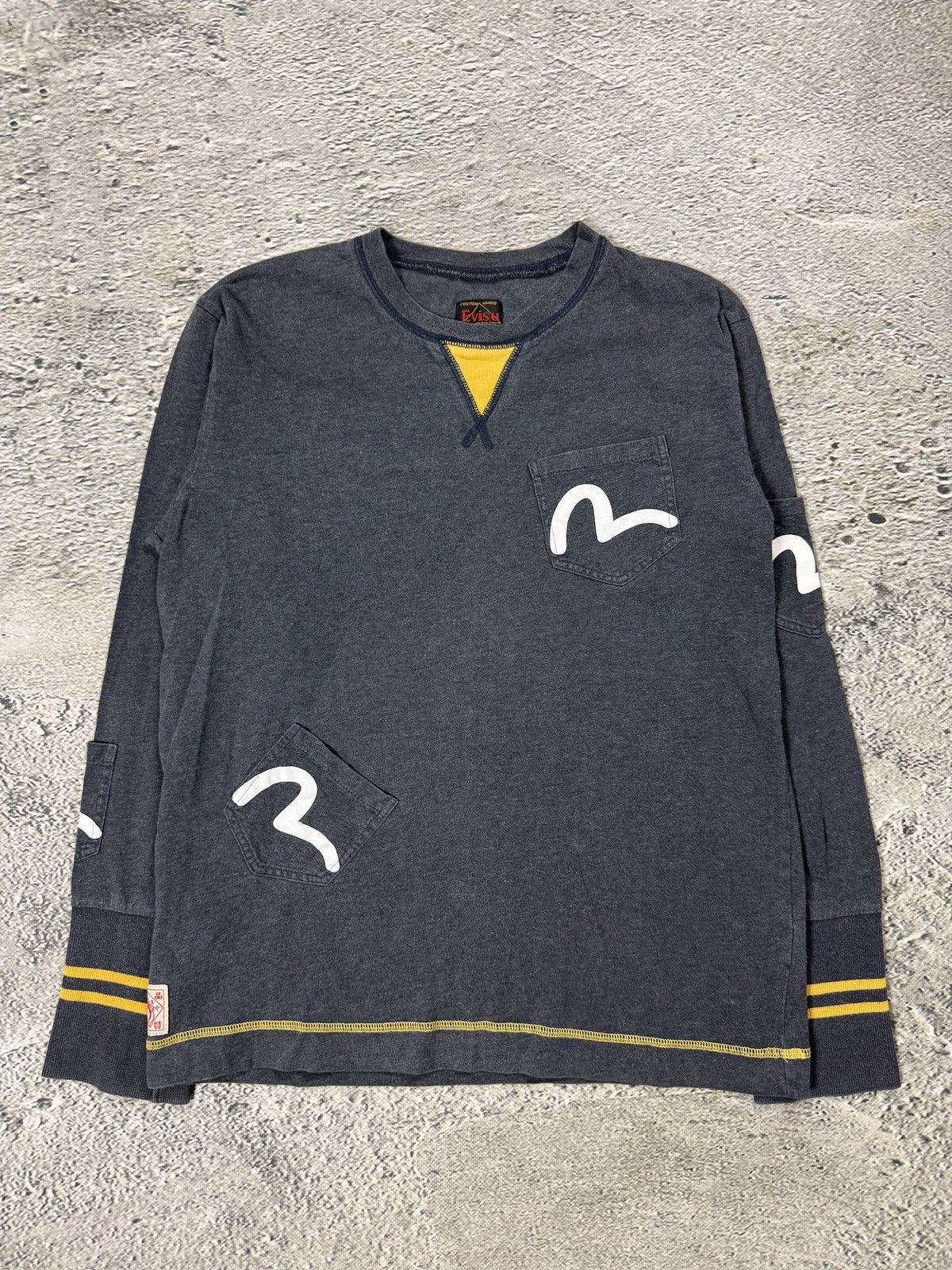 Evisu Evisu vintage multi pocket long sleeve seagull grey Size US M / EU 48-50 / 2 - 1 Thumbnail