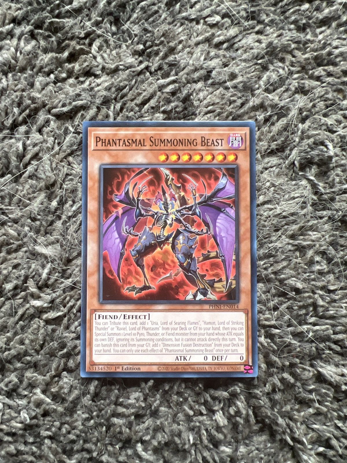 Hypebeast 2020 Konami Yu-Gi-Oh! Phantasmal Summoning Beast Card Size ONE SIZE - 1 Thumbnail