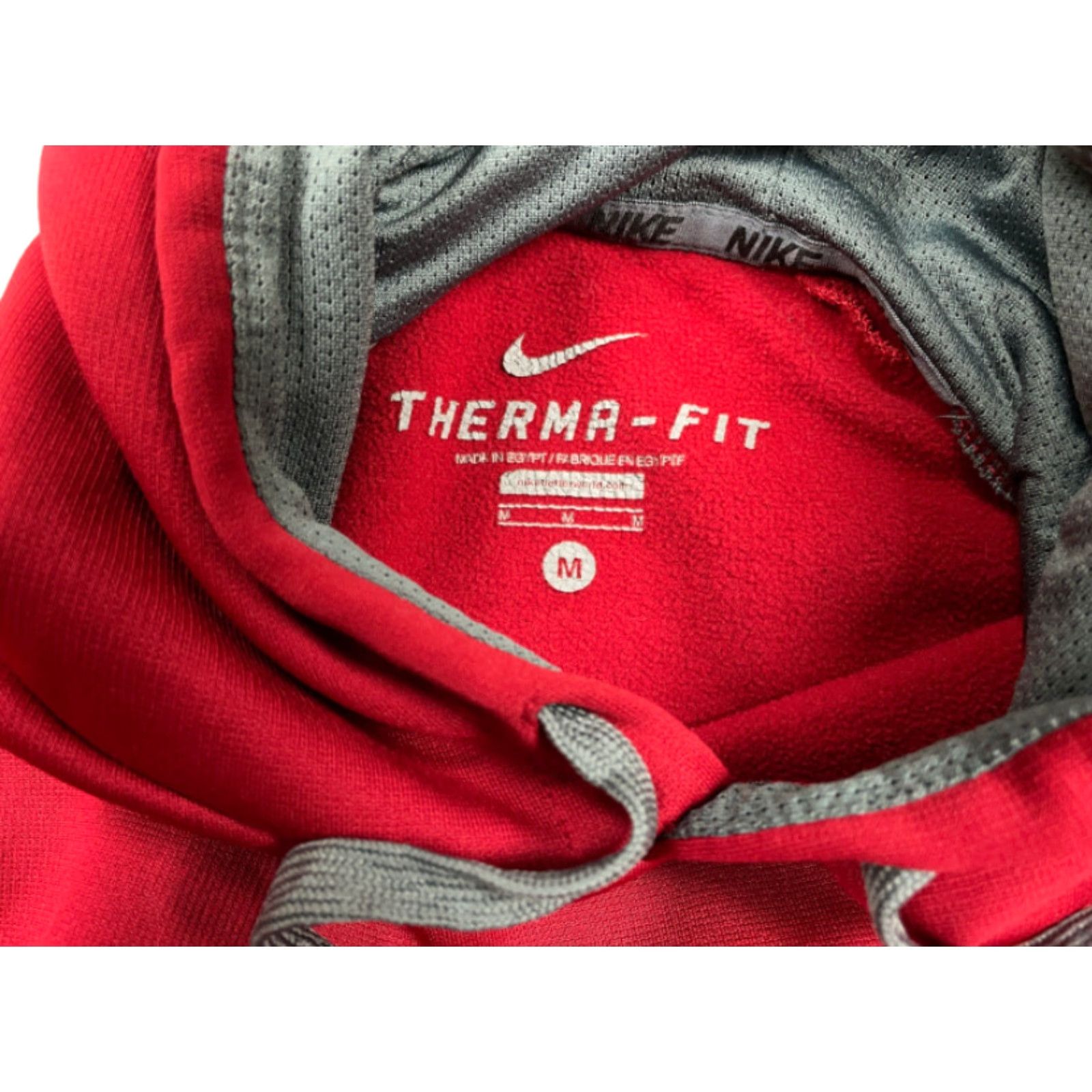 Nike Nike Therma-Fit Pullover Hoodie Sweatshirt Men Adult Medium Pouch Pocket Red Gray Logo Size US M / EU 48-50 / 2 - 7 Thumbnail