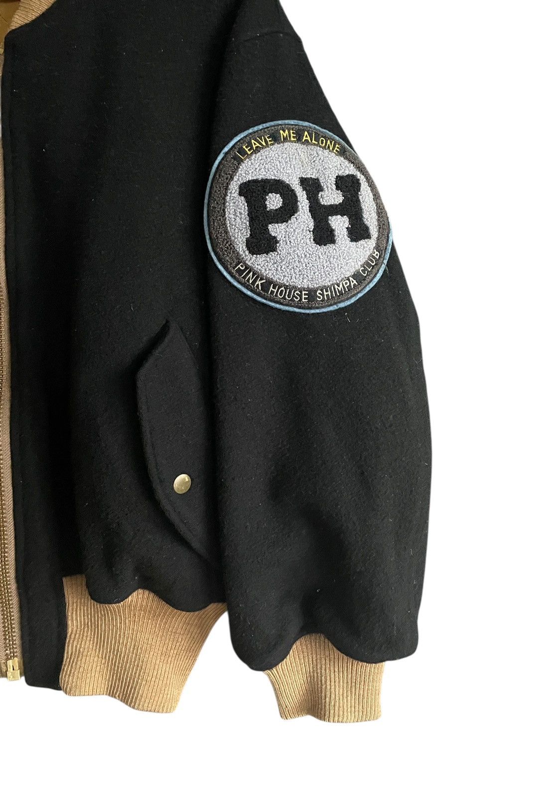 Pink House Very Rare Design Vintage Pink House Wool Bomber Jacket 1990s Size US XL / EU 56 / 4 - 4 Thumbnail