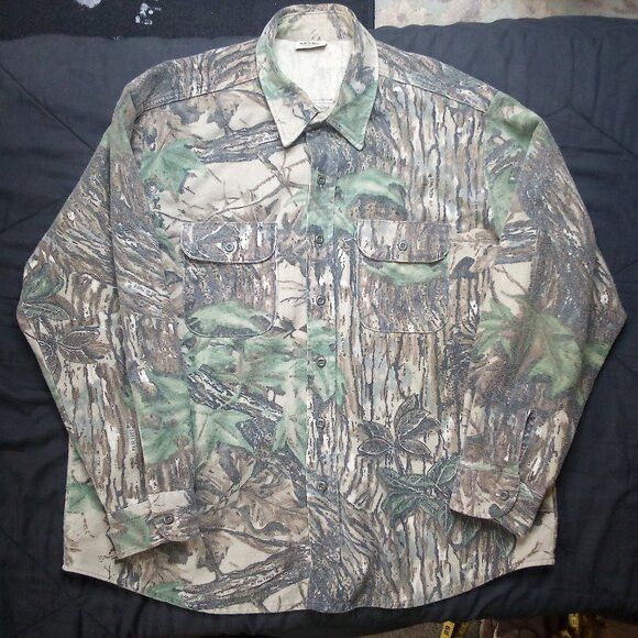 FiveBrother × Realtree × Vintage Vintage Five Brother Realtree Camouflage Flannel Shirt Size US XL / EU 56 / 4 - 2 Thumbnail