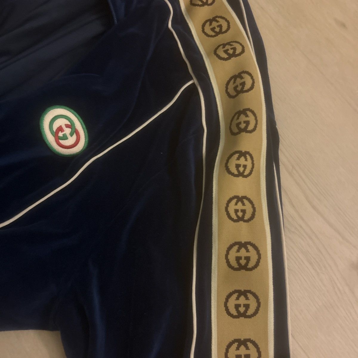Gucci Oversized Chenille Track Jacket In Blue Size US XL / EU 56 / 4 - 5 Thumbnail