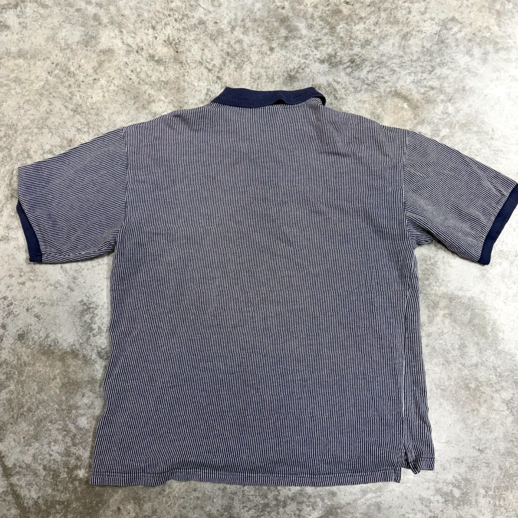 Disney VINTAGE Walt Disney World Polo Shirt Mens XL Blue Striped Mickey Mouse Cotton Size US XL / EU 56 / 4 - 6 Thumbnail