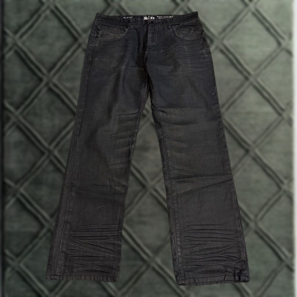 Ecko Unltd. VINTAGE Mark Ecko Cut & Sew Black Denim Jeans Slim 36x32 Jeans Men Slim Skinny Ecko Unltd. 36 Black Mens Jeans Size US 36 / EU 52 - 1 Thumbnail