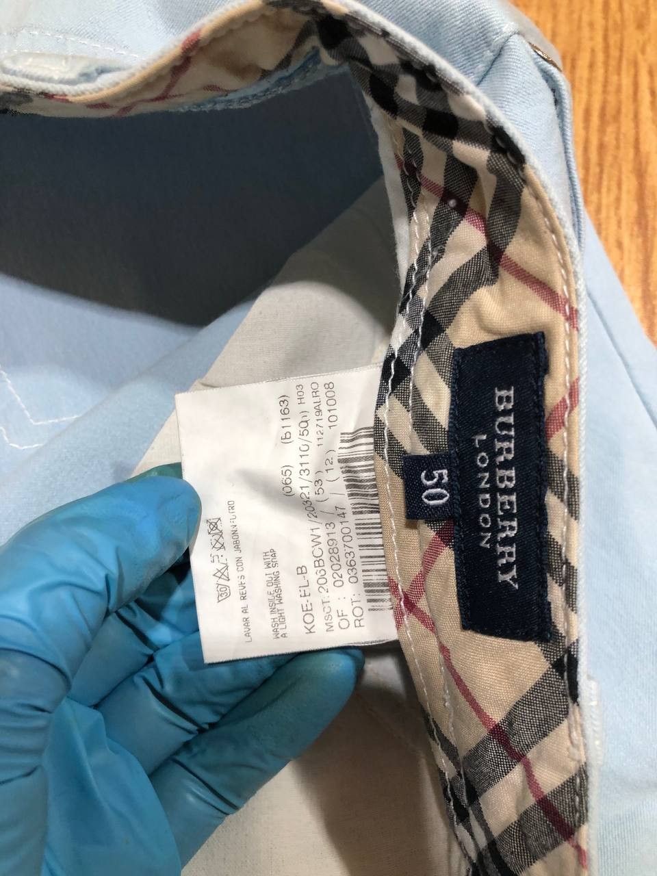 Burberry RARE Baby blue Luxury Burberry London DENIM PANTS Size US 34 / EU 50 - 2 Thumbnail