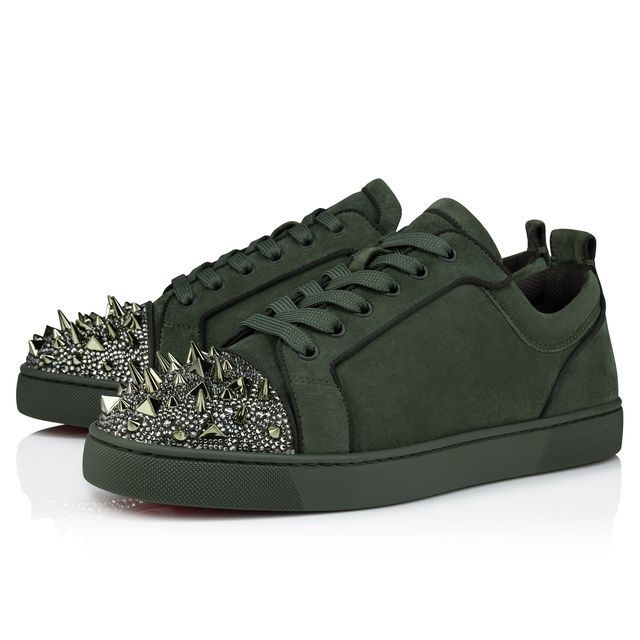 Christian Louboutin oc11z0126 Louis Junior P Pik Pik Strass in Grey Size US 8 / EU 41 - 1 Thumbnail