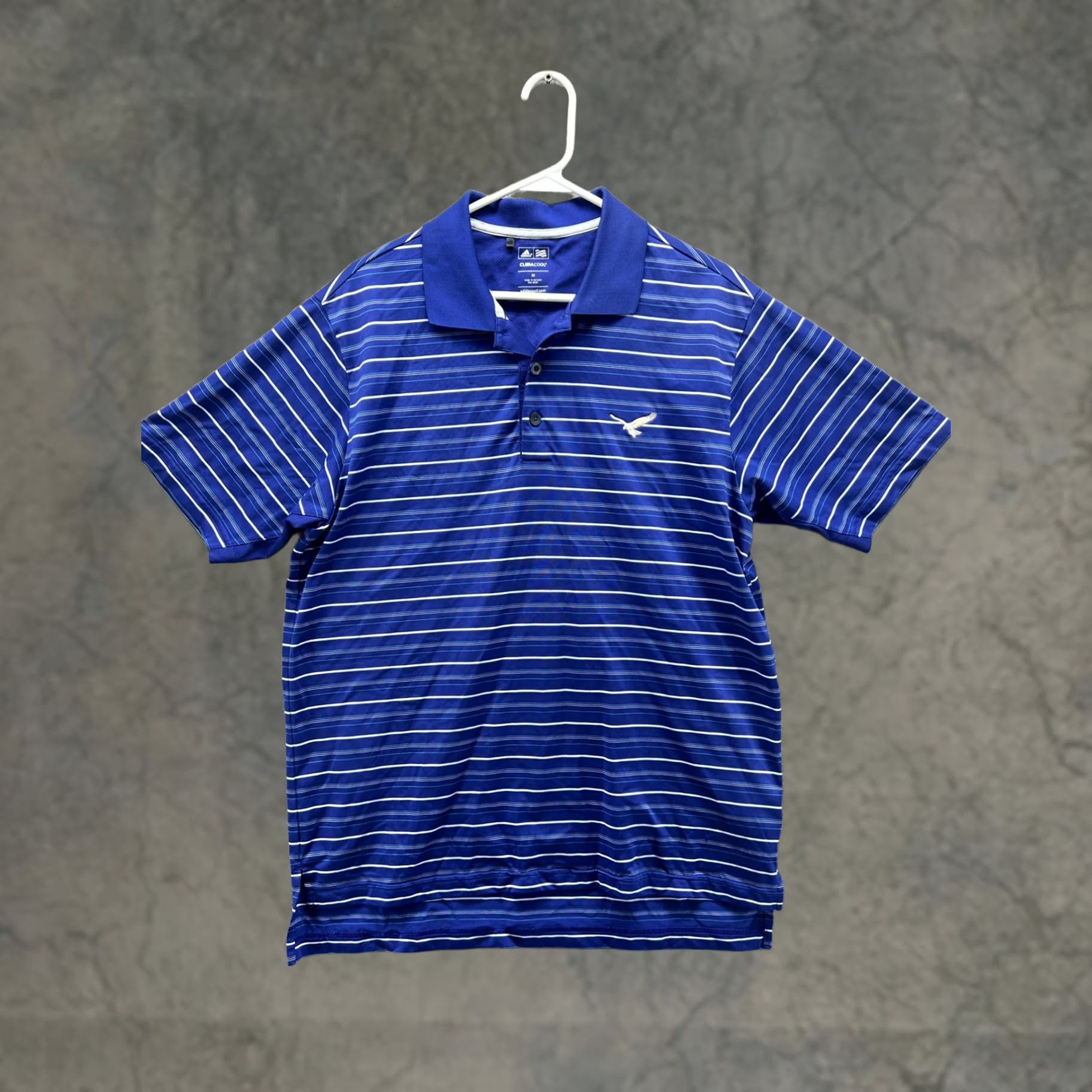 Adidas Adidas Climacool Polo Shirt Mens Medium Blue Stripe Golf Performance Shirt Size US M / EU 48-50 / 2 - 1 Thumbnail