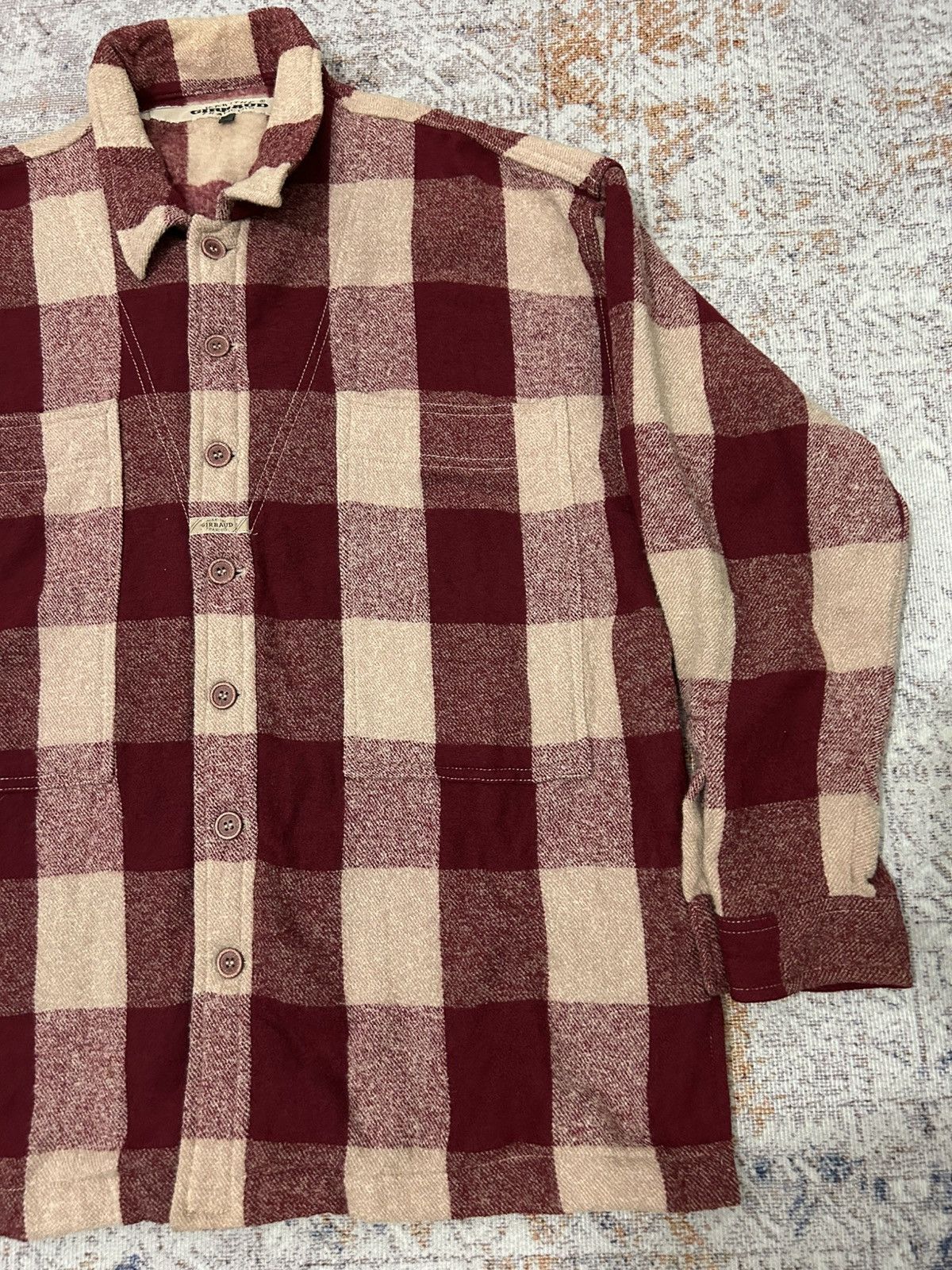Marithe + Francois Girbaud Vintage Marithe Francois Girbaud Big Pocket Plaid Wool Shirt Size US XL / EU 56 / 4 - 4 Thumbnail
