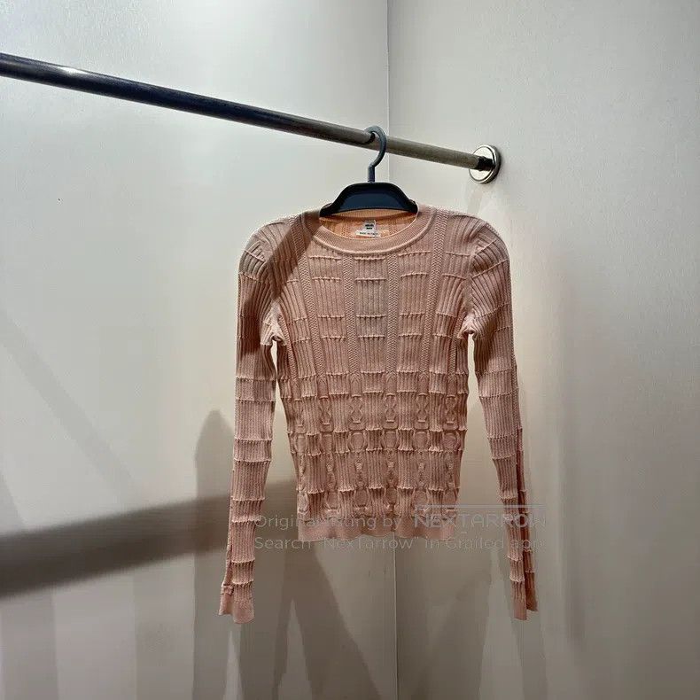 Hermes Hermes 25SS Silk Jacquard Knit Long Sleeve Size XS / US 0-2 / IT 36-38 - 1 Thumbnail