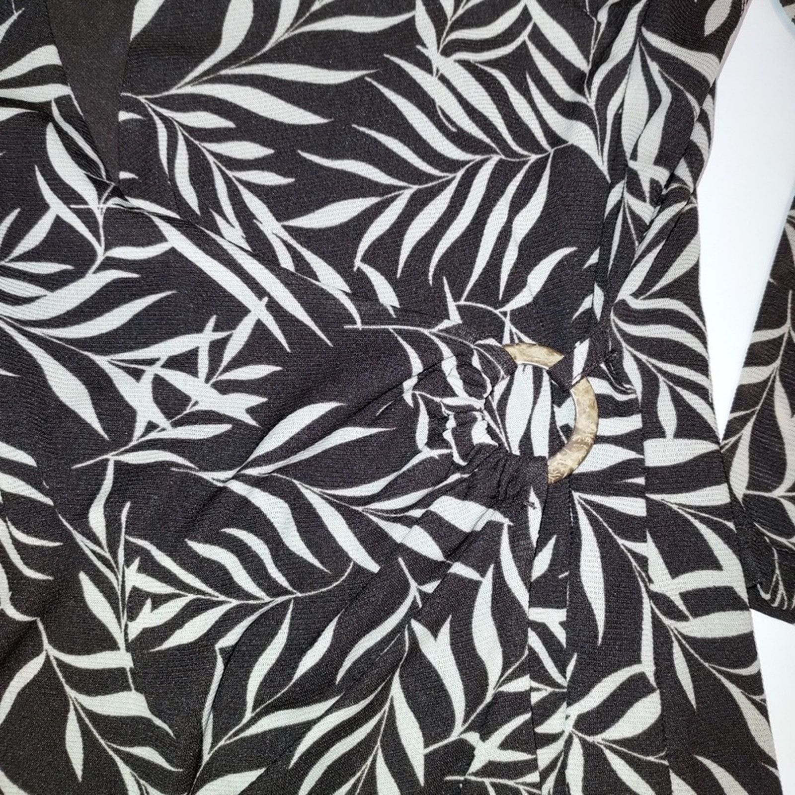 Other Charter Club Nylon Black White Tropical Blouse Shirt Top Size M / US 6-8 / IT 42-44 - 7 Thumbnail