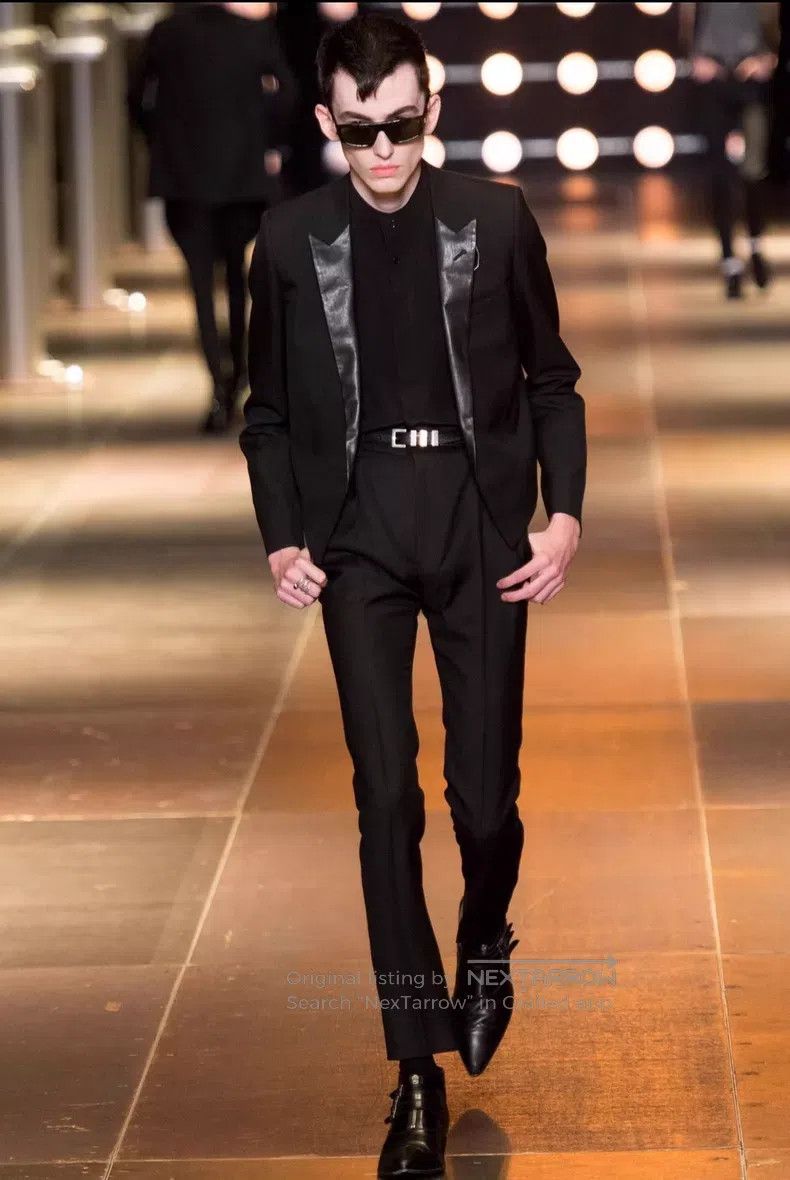 Saint Laurent Paris Saint Laurent Paris size 85 Black Three-section Buckle Belt Size ONE SIZE - 4 Thumbnail