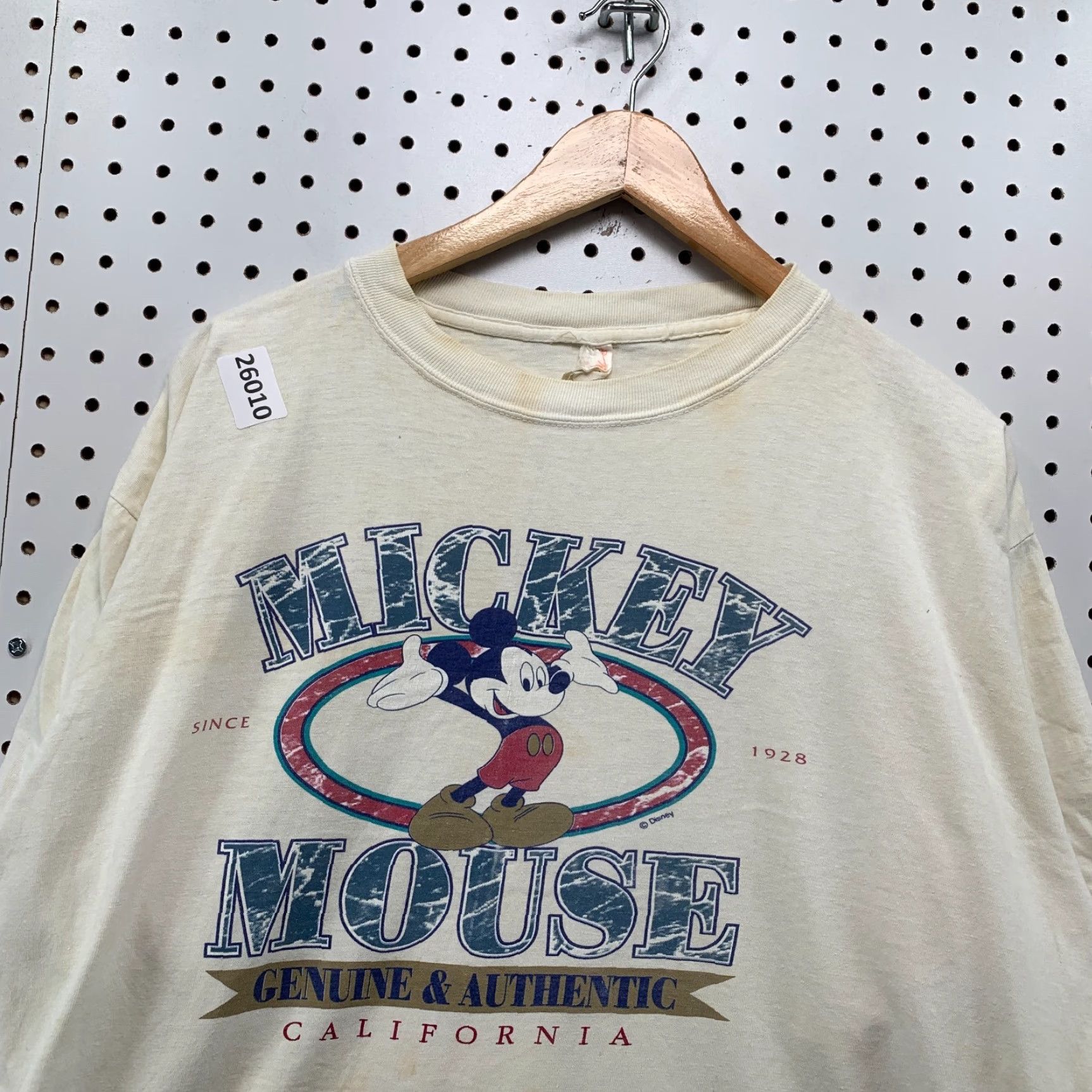 Vintage VINTAGE Sherry's Mickey Mouse XL Shirt White 24x28 Short Sleeve Crew Neck Men 80s Disney Tee Size US XL / EU 56 / 4 - 7 Thumbnail