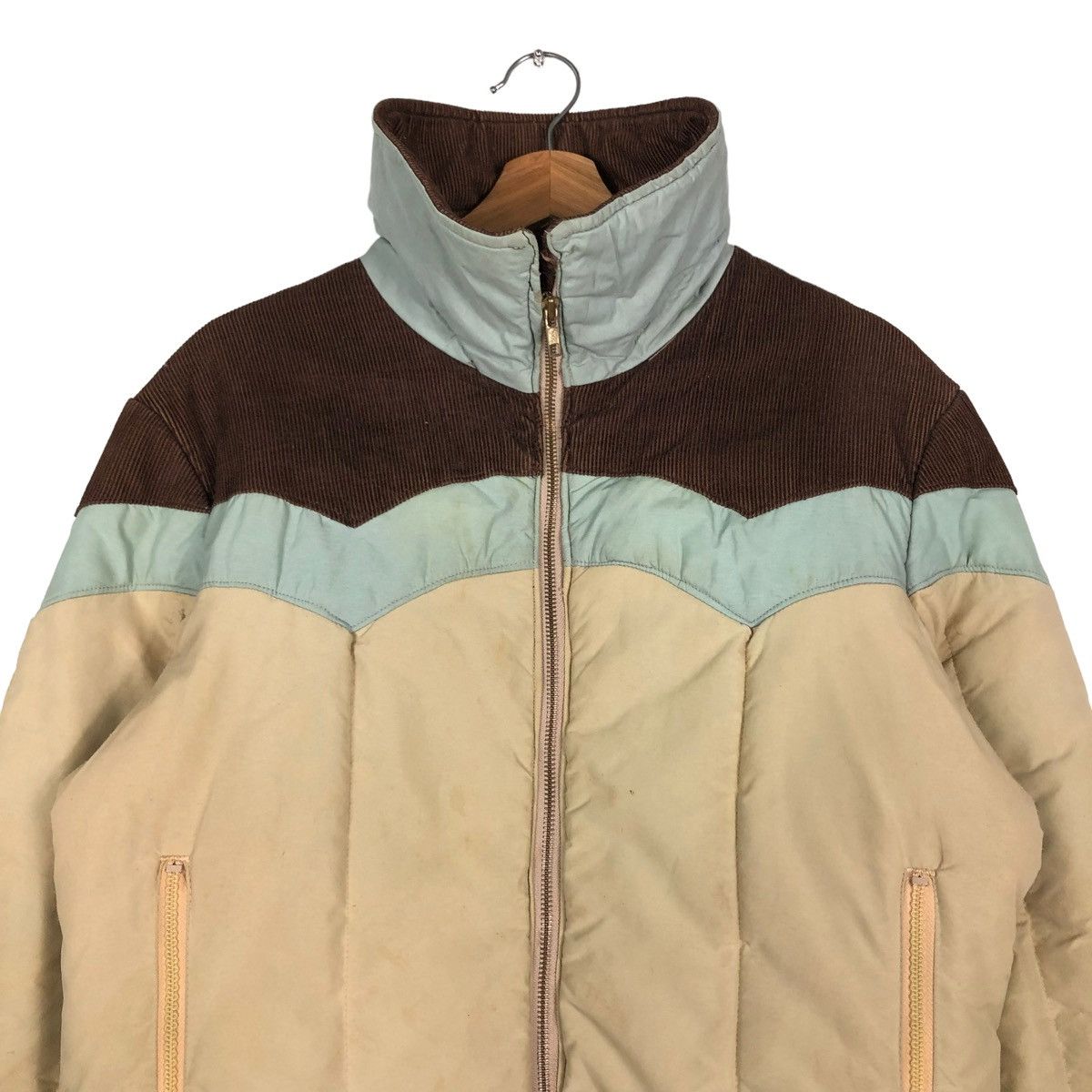 Levi's 🔥VINTAGE BIKER LEVI’S USA PUFFER DOWN JACKET MULTI COLOUR Size US M / EU 48-50 / 2 - 3 Thumbnail