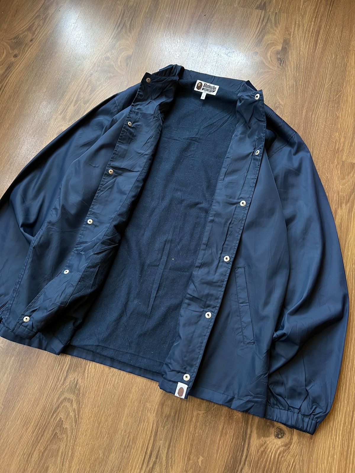 Bape Rare Bape Coach Jacket (Navy) Size US L / EU 52-54 / 3 - 4 Thumbnail