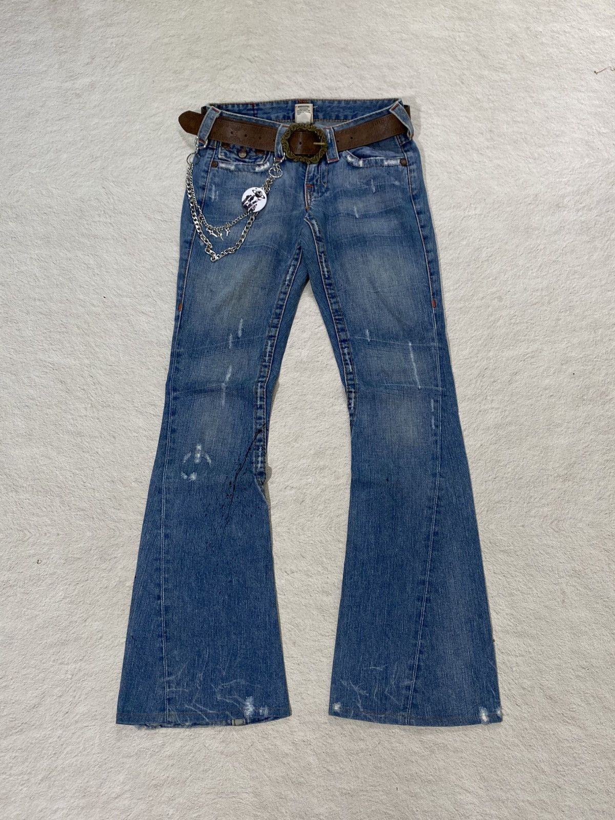 True Religion SICK💸True Religion Joey Cut Flare Jeans Size US 27 - 1 Thumbnail